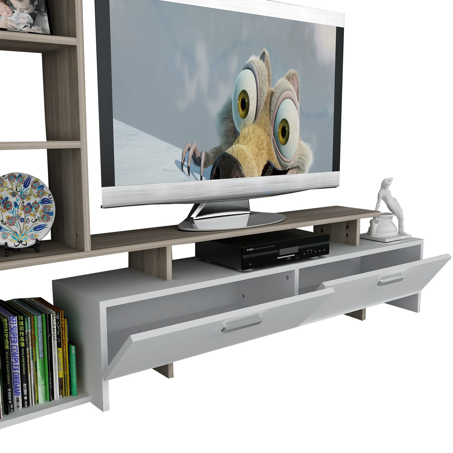 Şimal TV Furniture White Cordoba