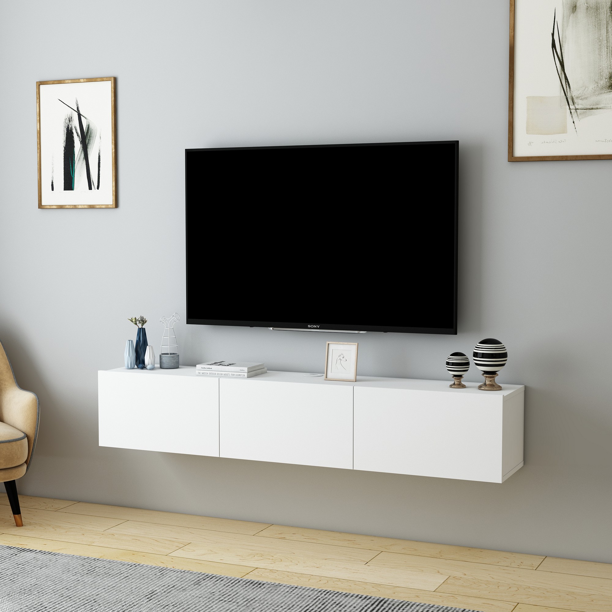 Denby TV-Ständer Weiß