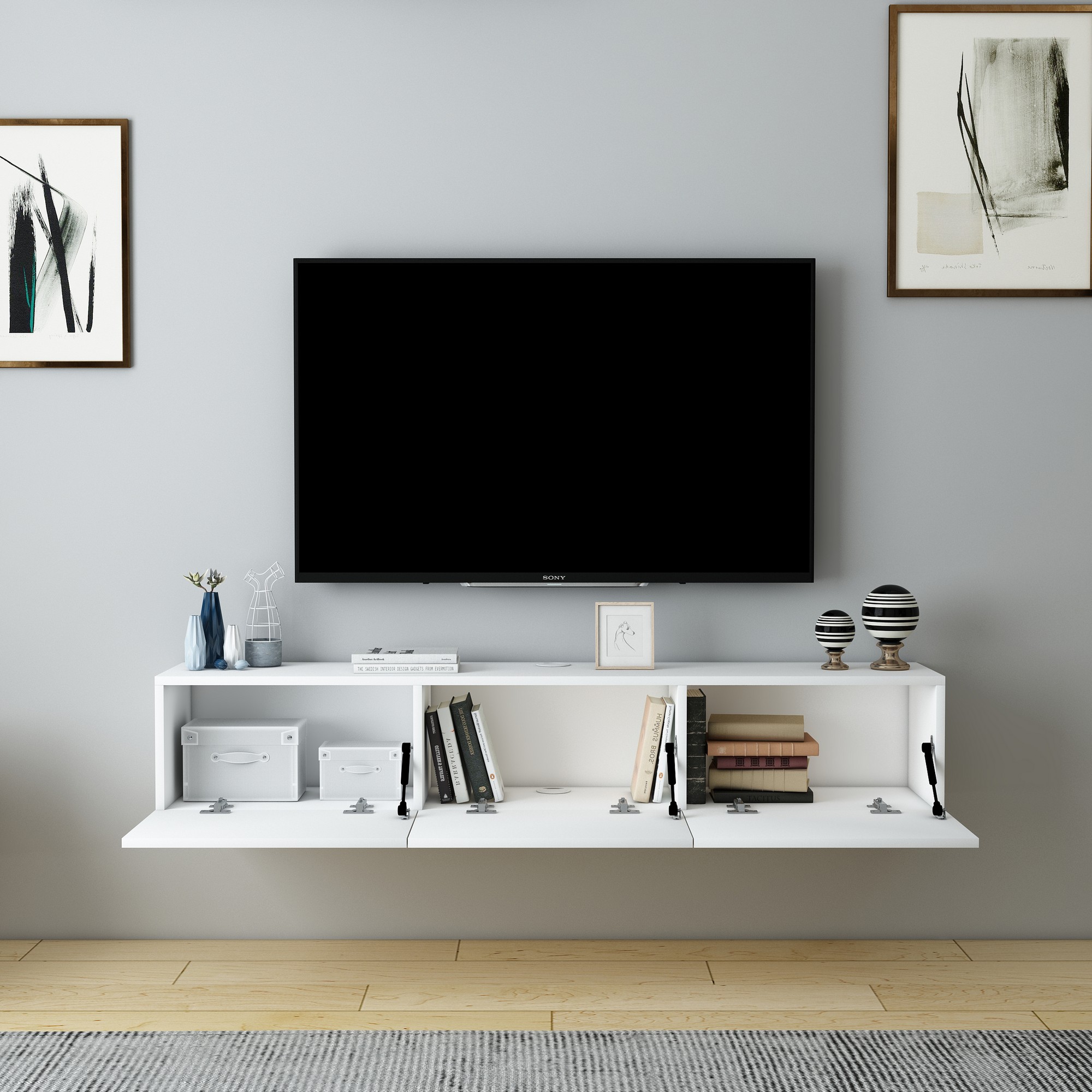 Denby TV Stand White