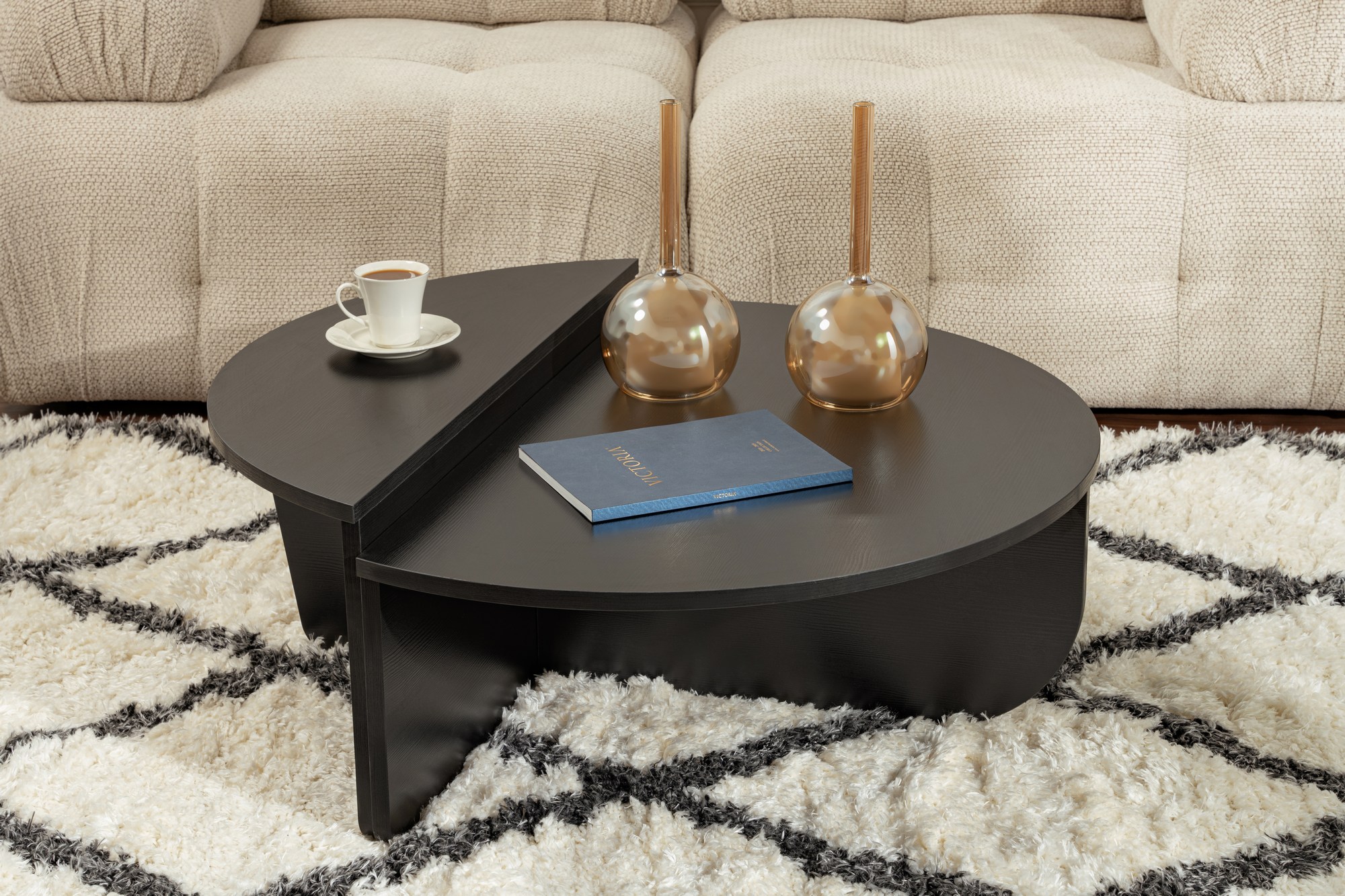 Orion Couchtisch Holz Schwarz V2