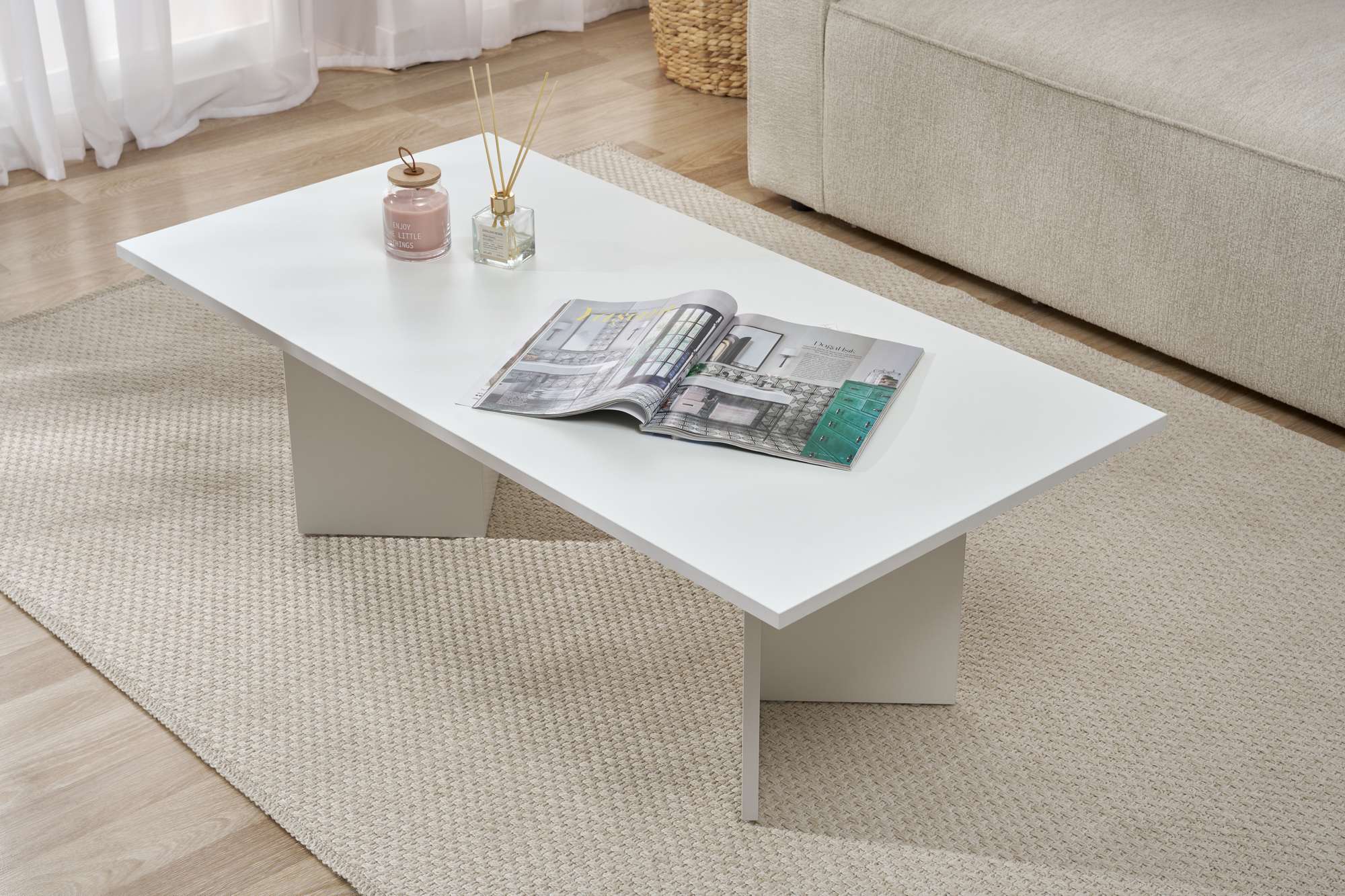 Sabin Coffee Table White