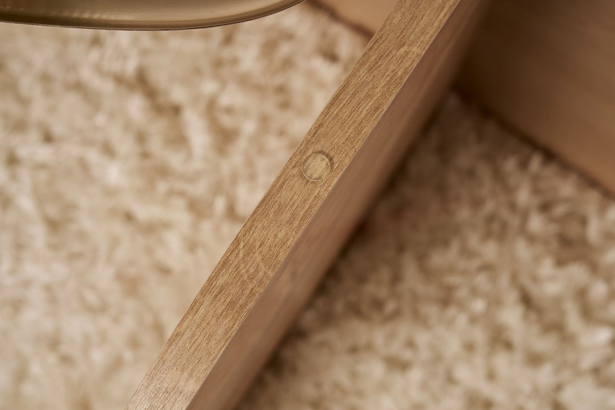 Aeris Coffee table Sapphire Oak Transparent Ø75cm