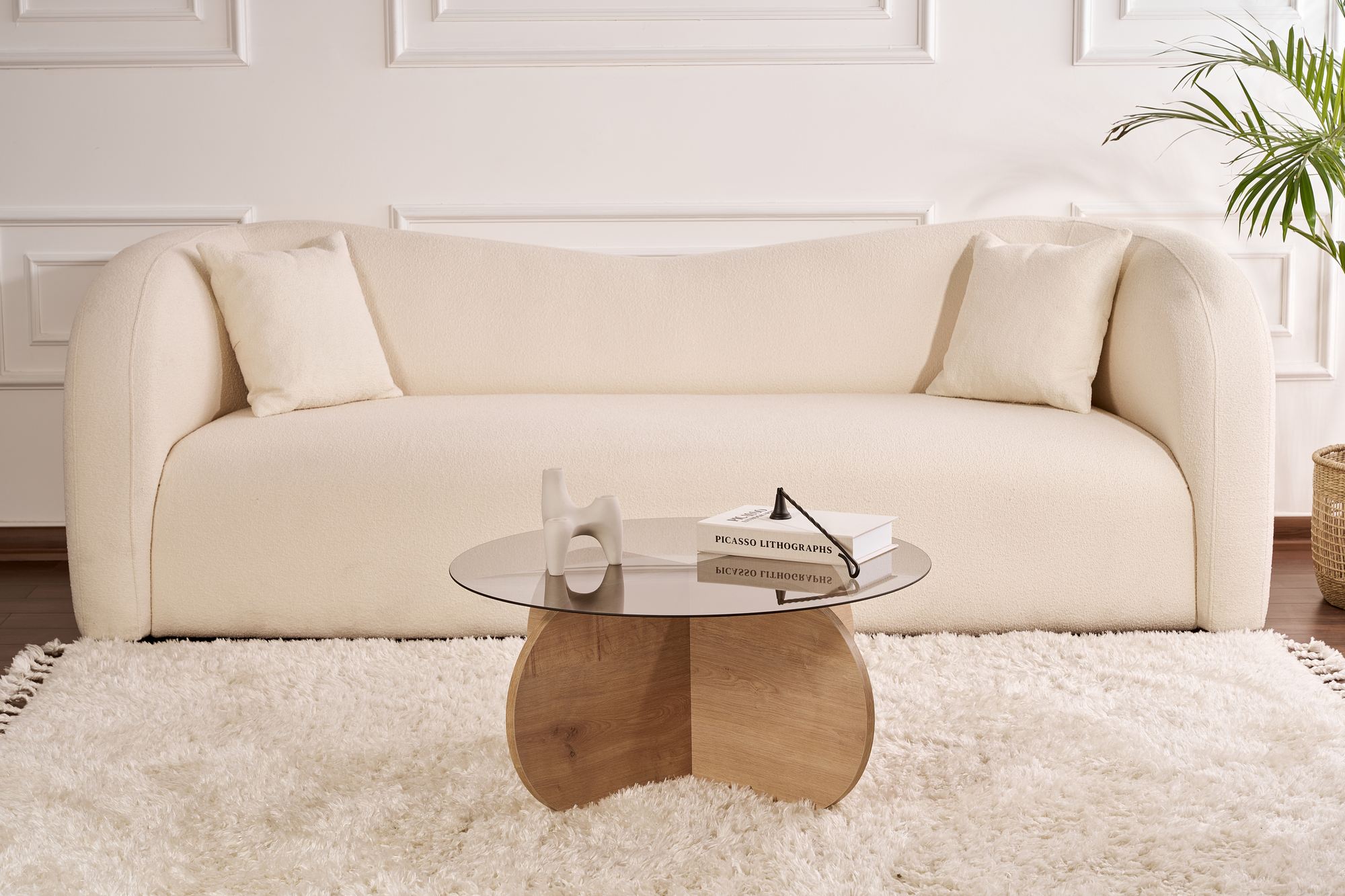 Aeris Couchtisch Saphir Eiche Rauch Ø75cm
