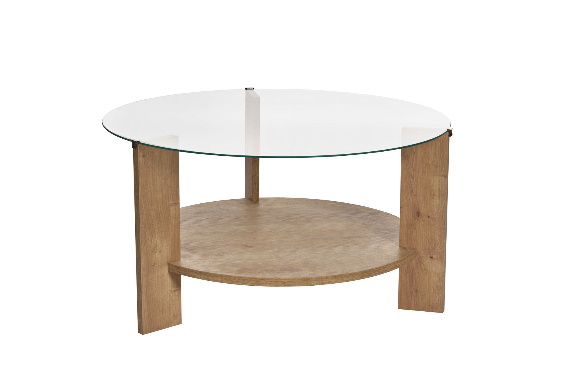 Clara Couchtisch Saphir Eiche Transparent Ø75cm