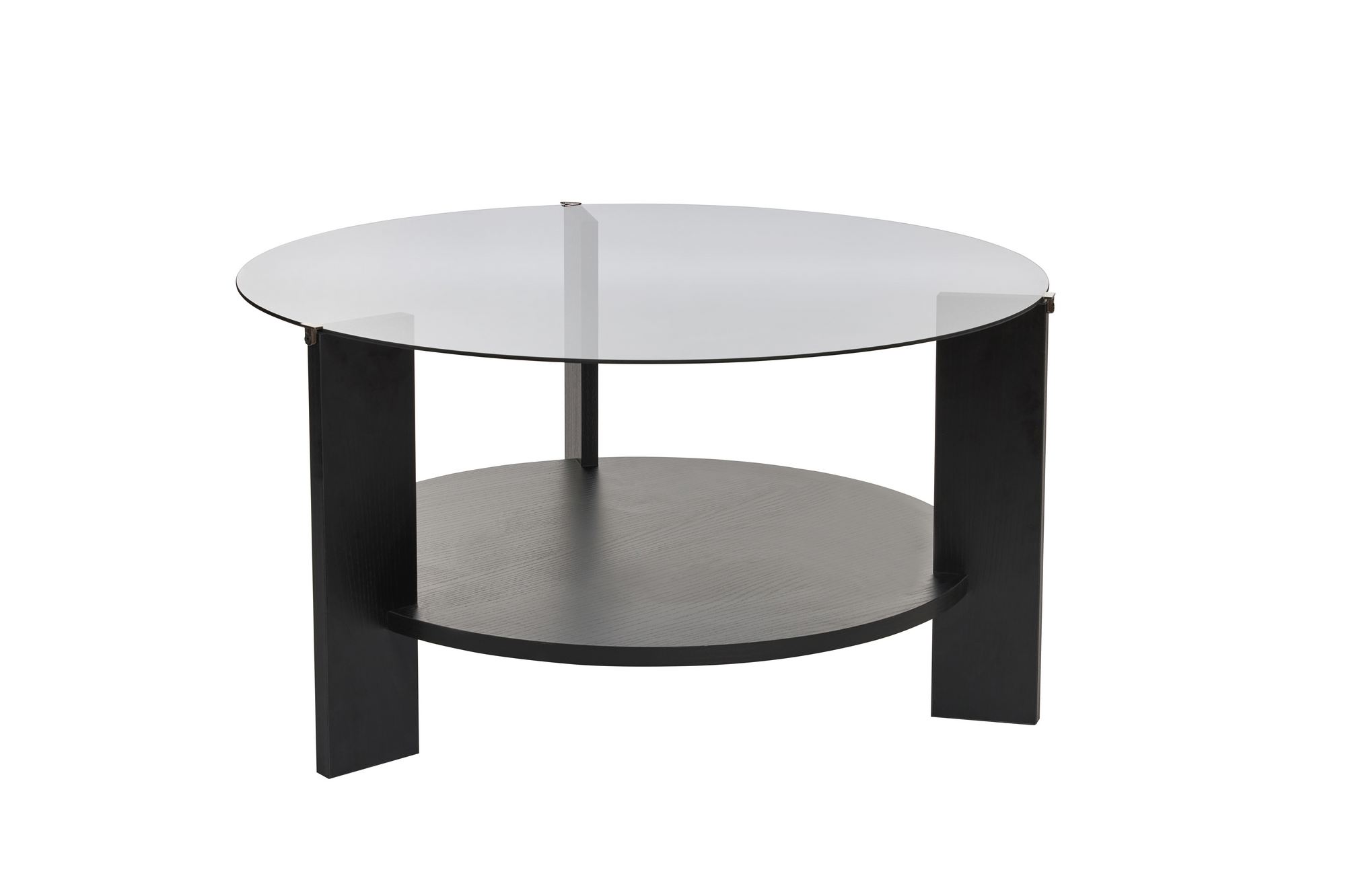 Clara Coffee table Woodblack Smoke Ø75cm