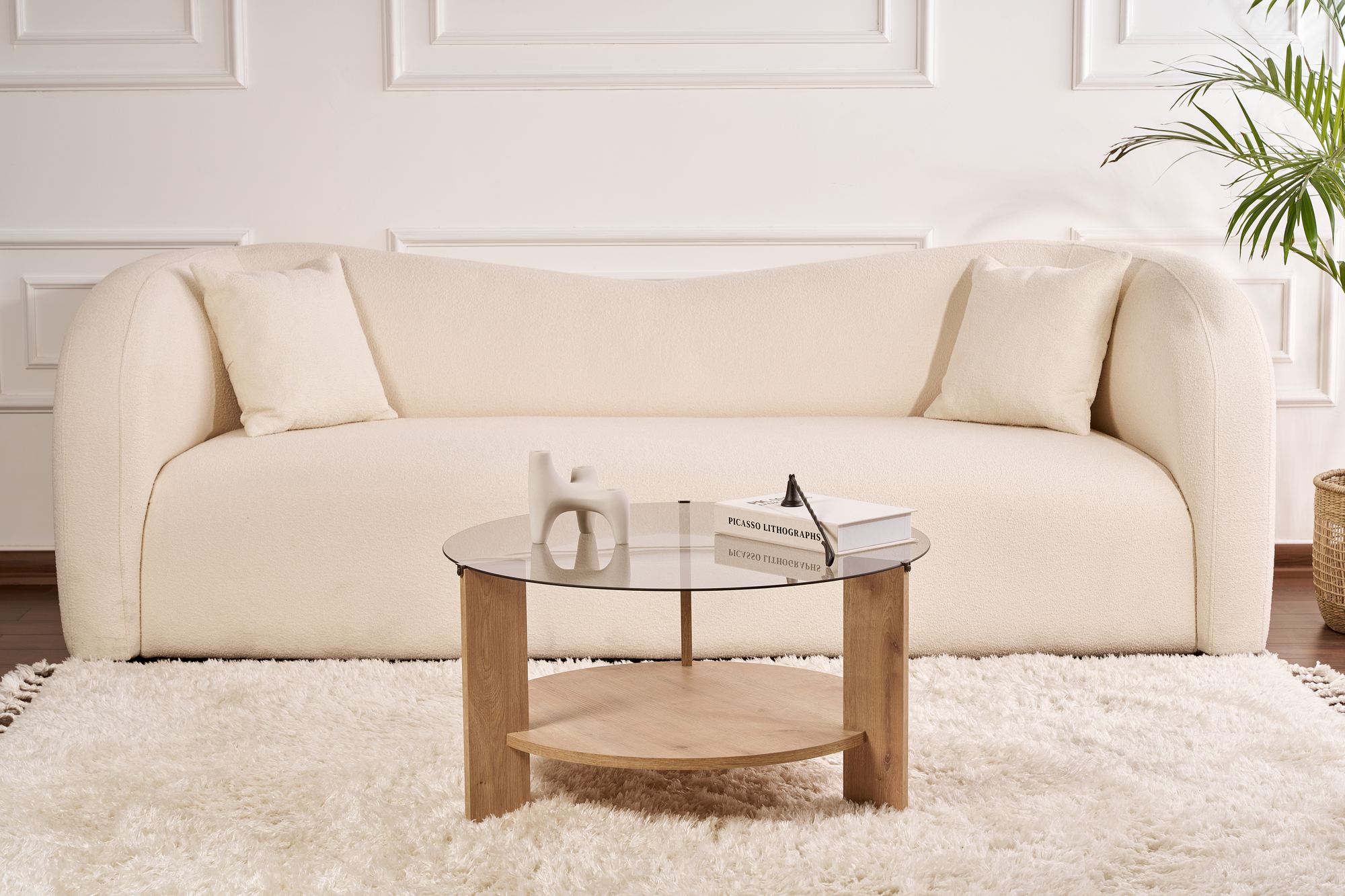 Clara Couchtisch Saphir Eiche Rauch Ø75cm
