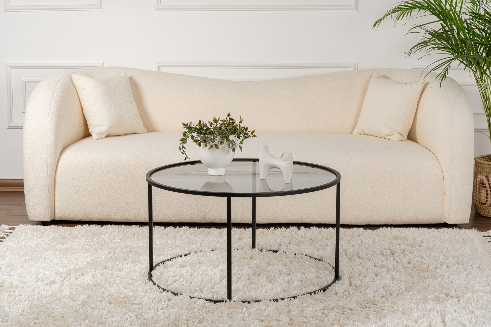 Aurum Schwarz Grau Ø80cm