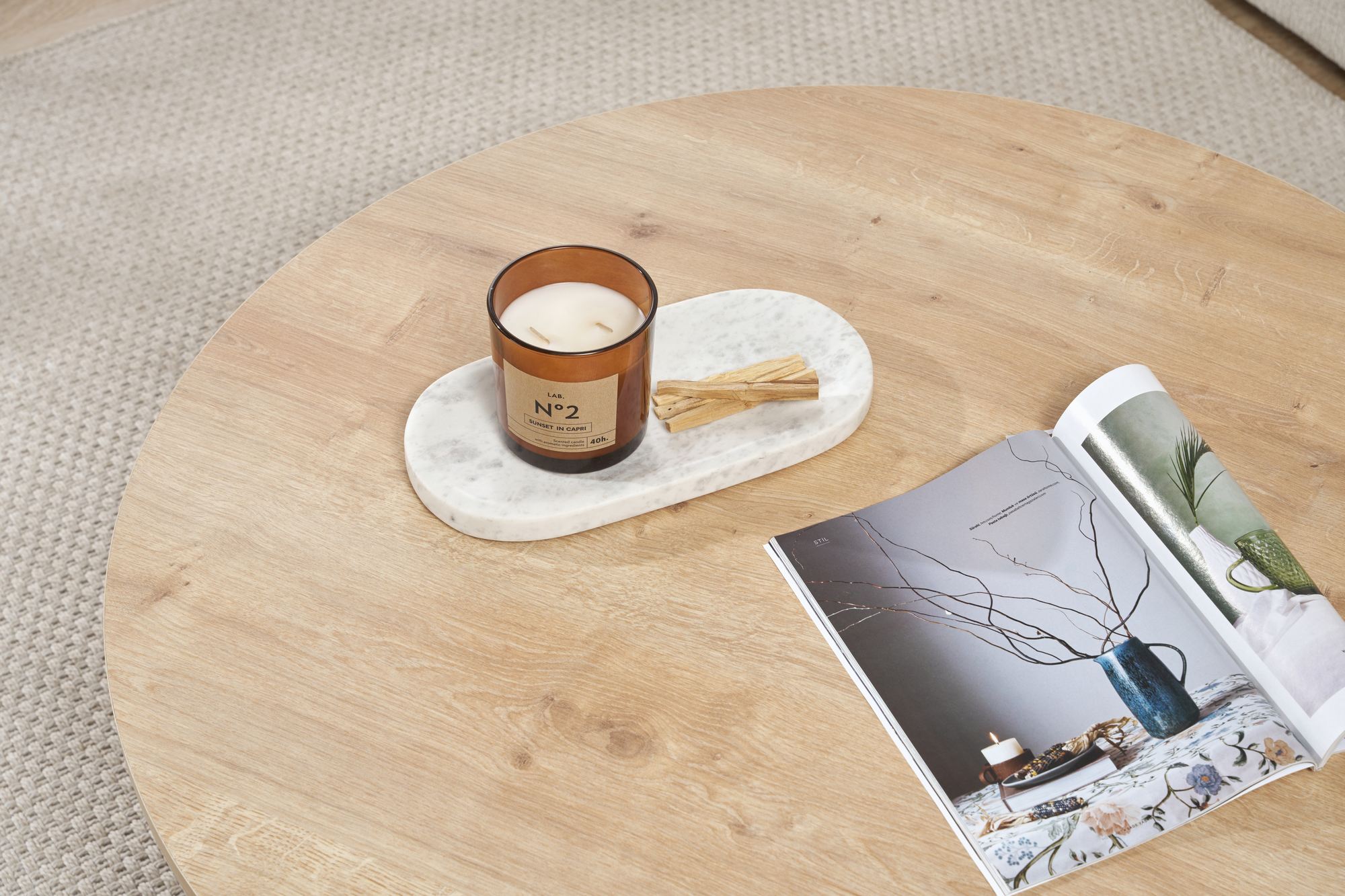 Soleil Coffee Table Sapphire Oak Ø90 cm