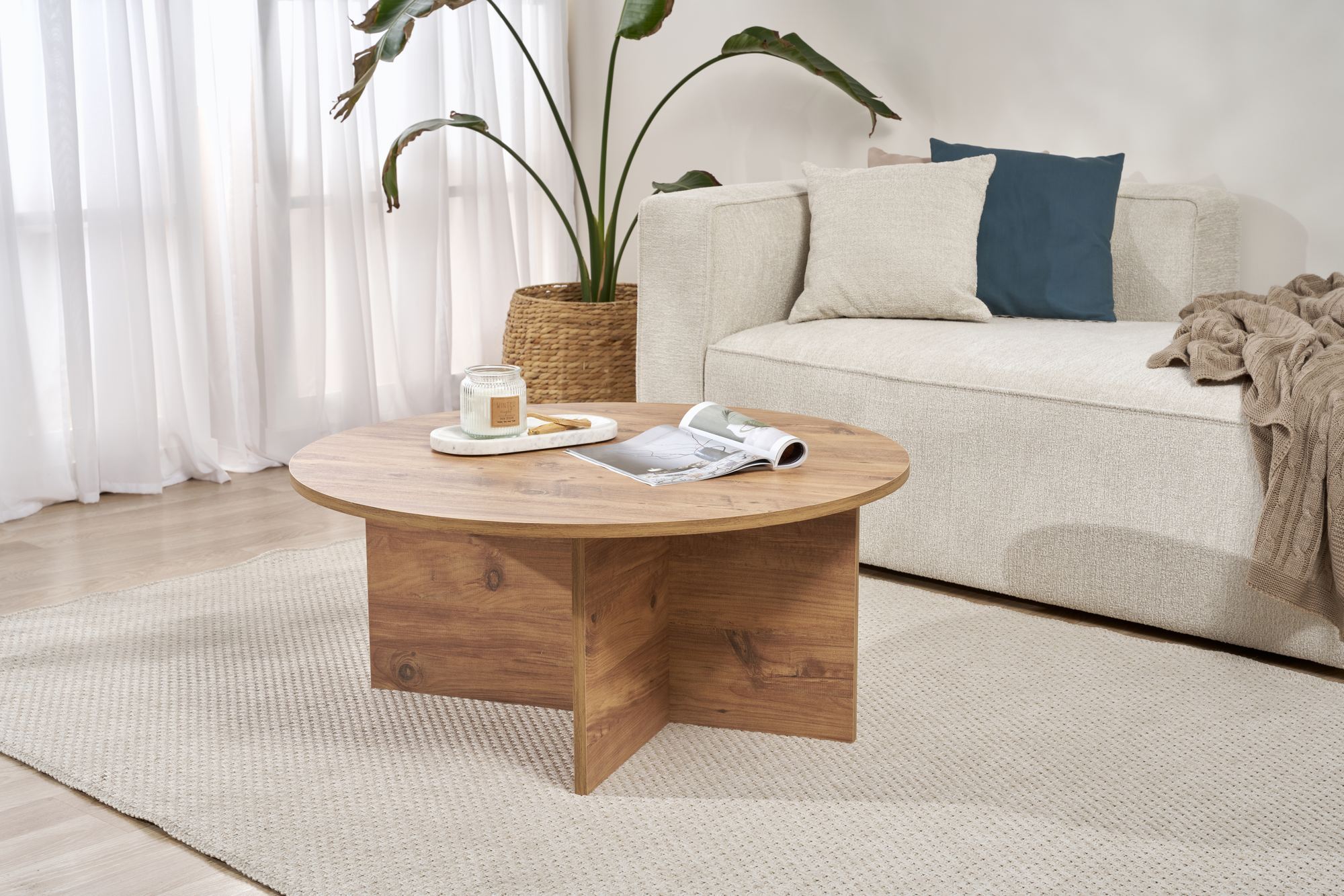 Soleil Coffee table Atlantic Pine Ø90 cm