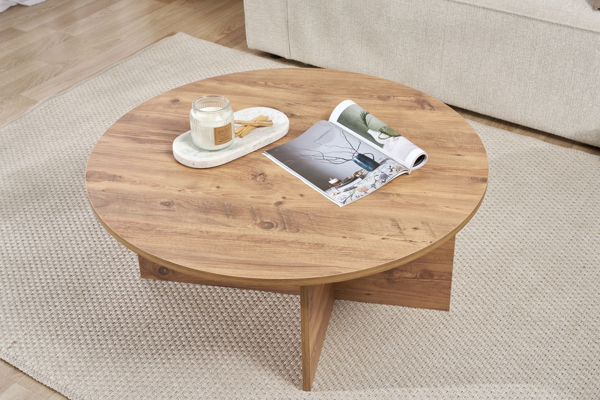 Soleil Coffee table Atlantic Pine Ø90 cm