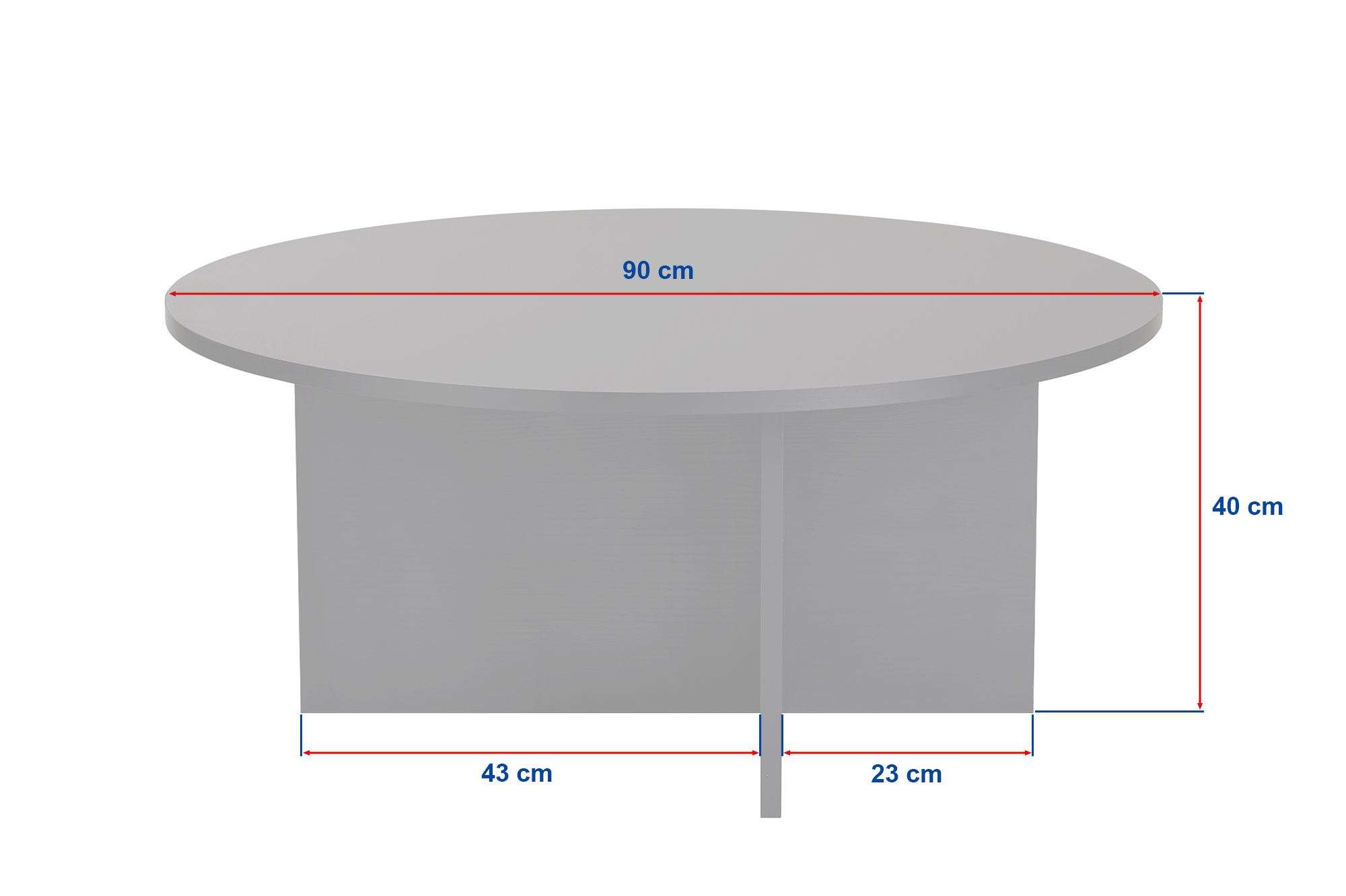Soleil Coffee table woodblack Ø90 cm