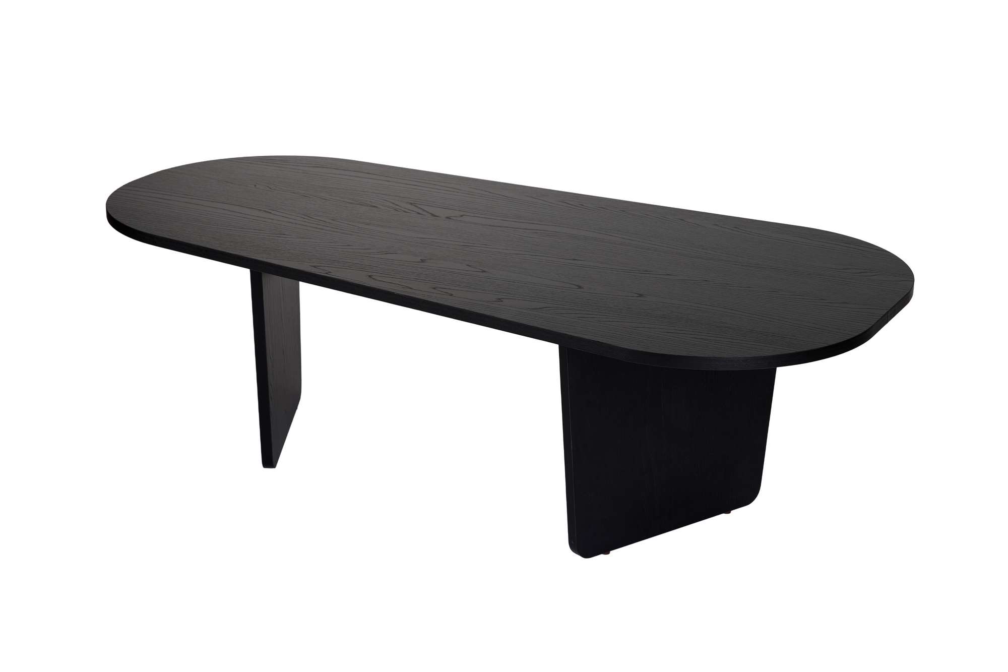 Oval Coffee Table Wood Black