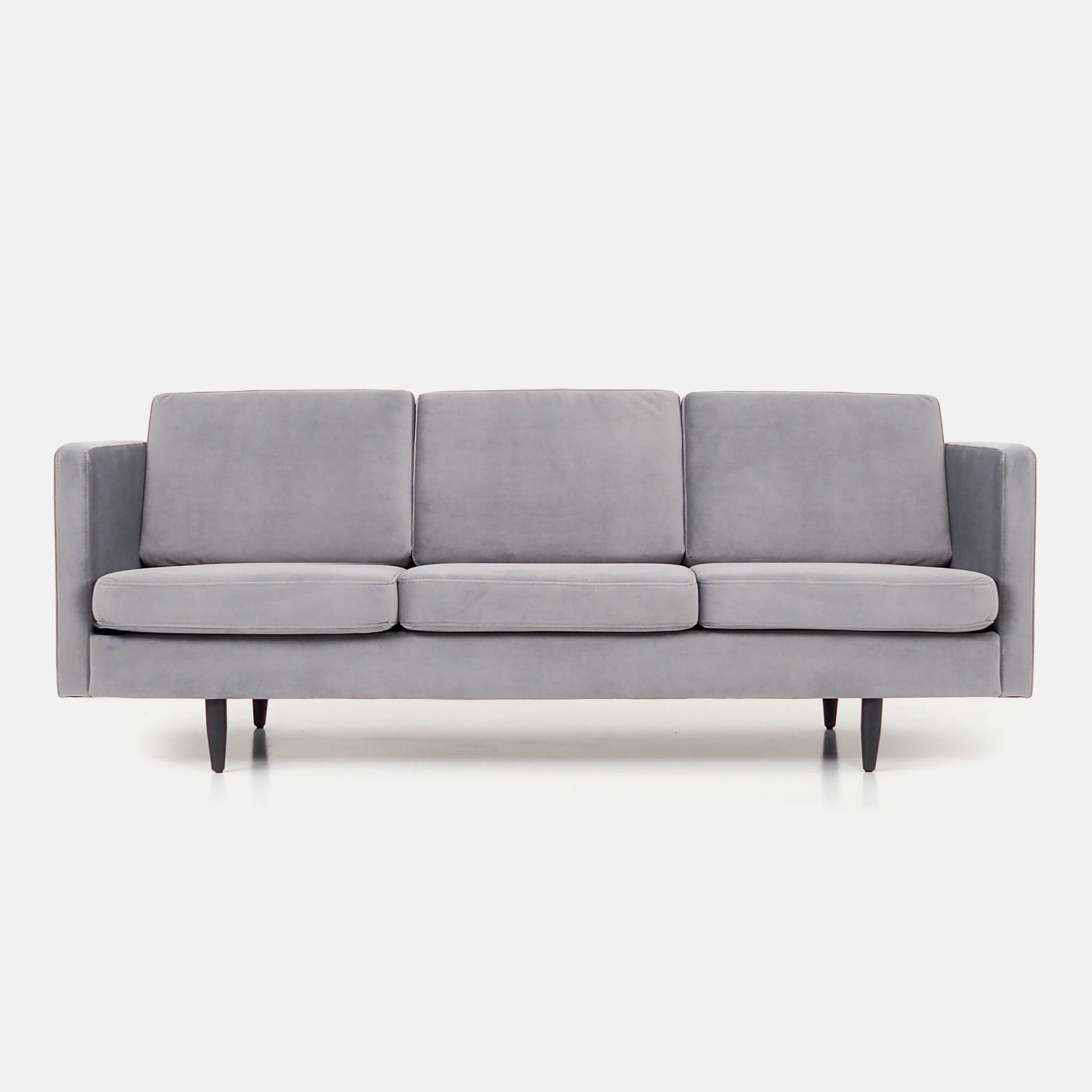 Alta Sofa 3-Sitzer Velour Silber
