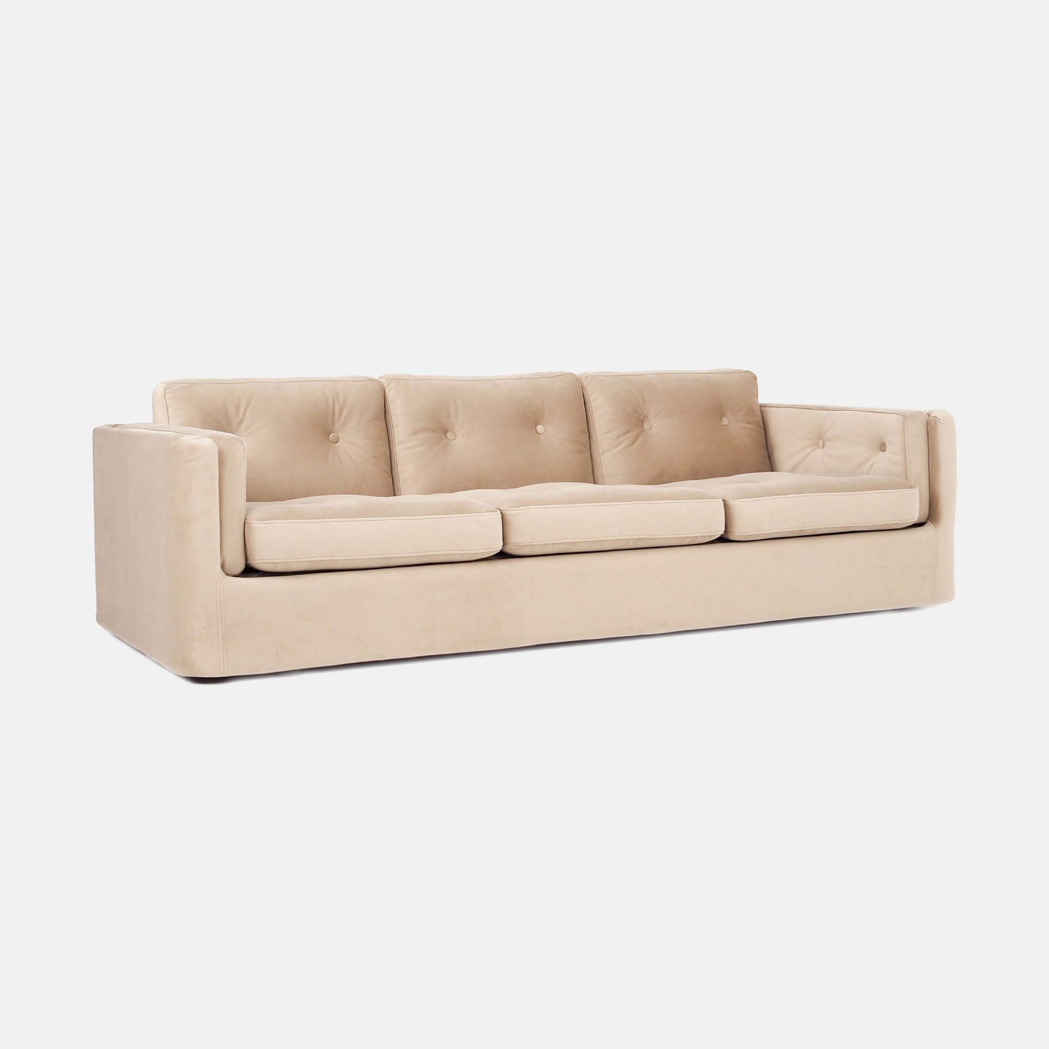Bergen Sofa 3-Sitzer Velour Beige