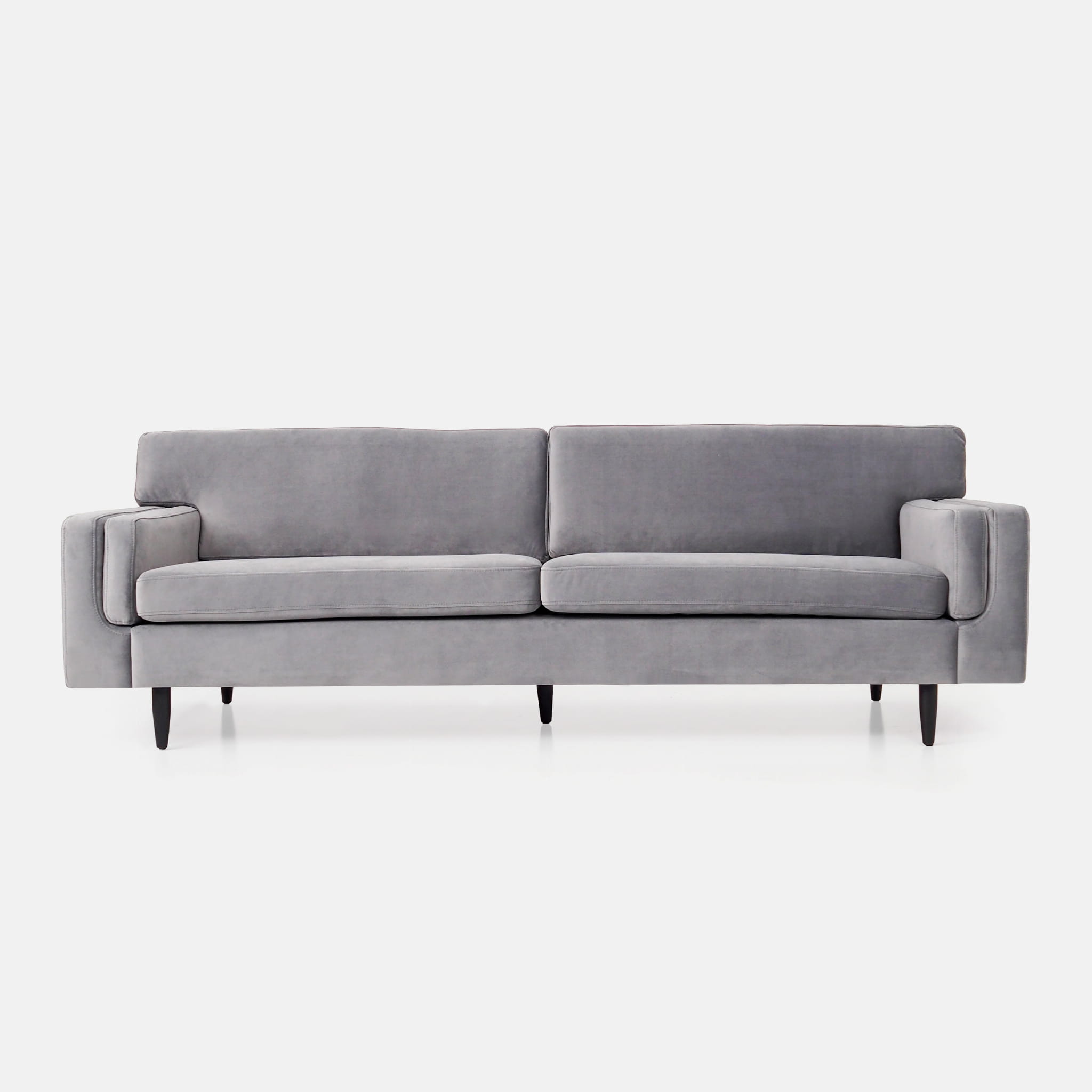 Helsinki Sofa 4-Sitzer Samt Silber