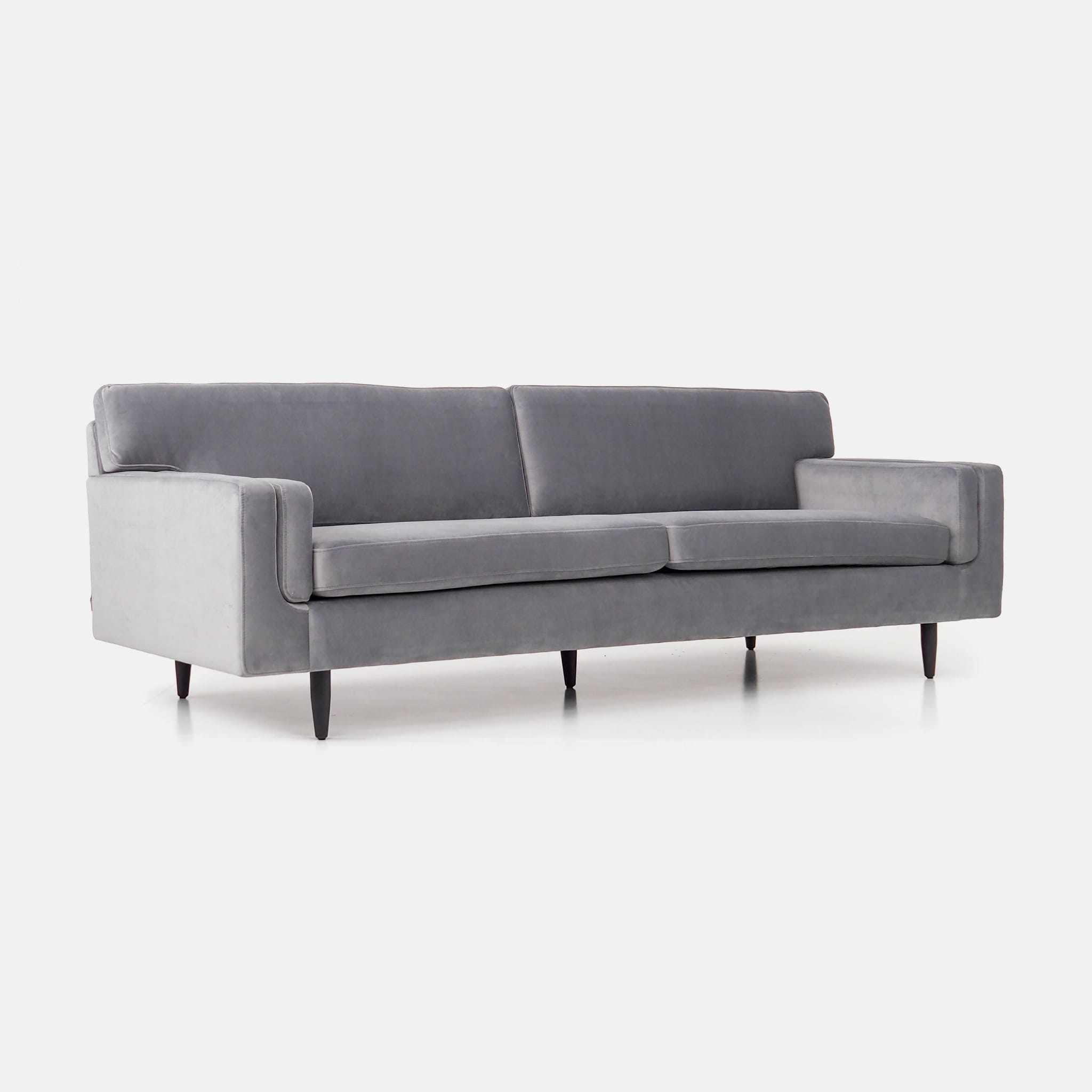 Helsinki Sofa 4-Sitzer Samt Silber