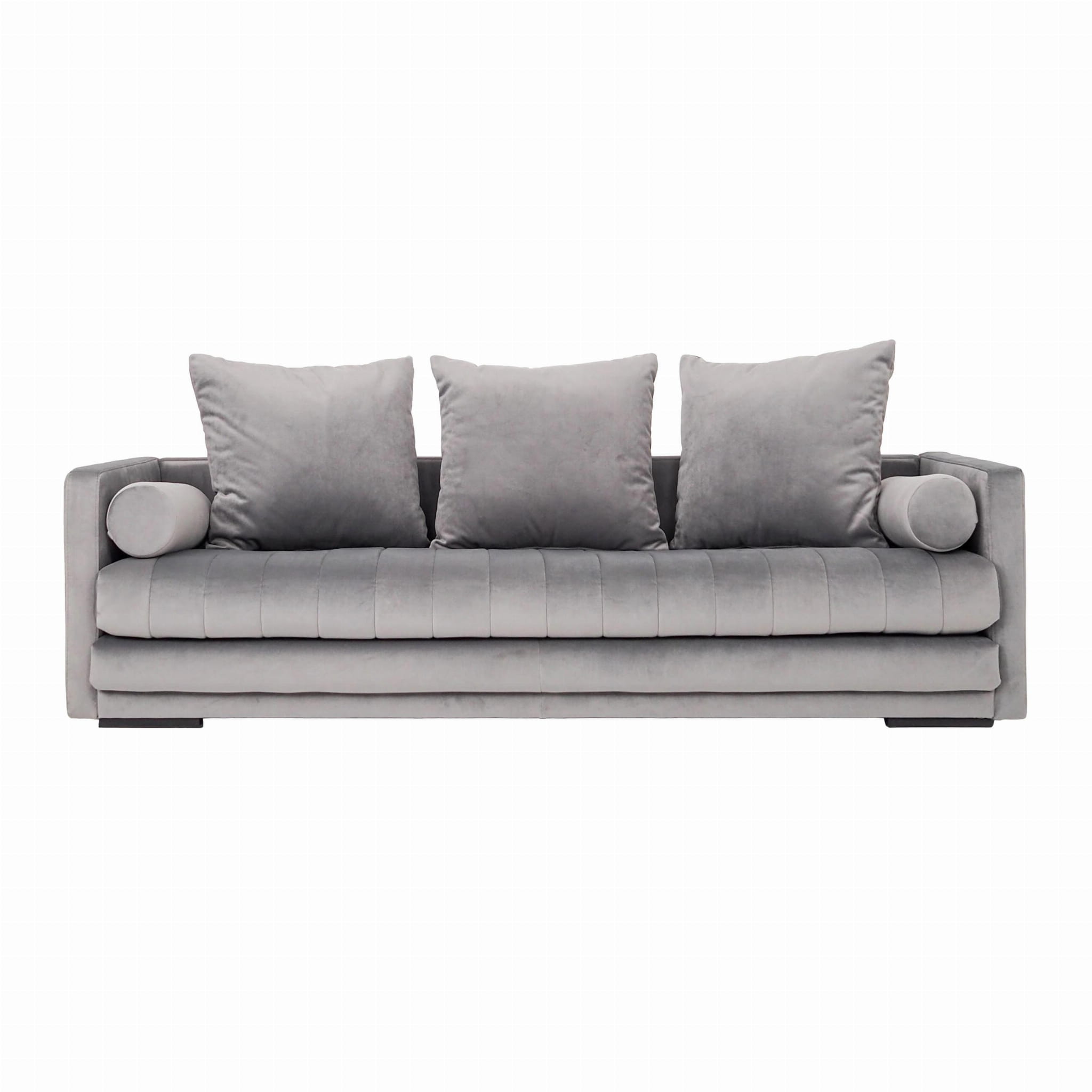 Kopenhaga Sofa 3-Sitzer Velour Silber