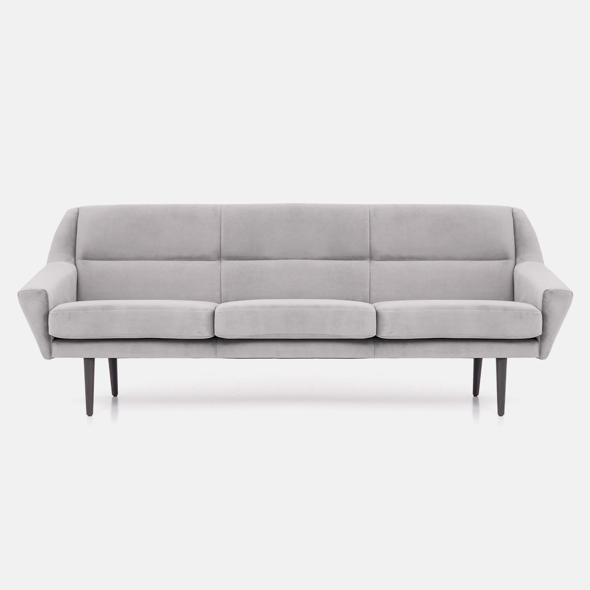 Skagen Sofa 3-Sitzer Velour Silber