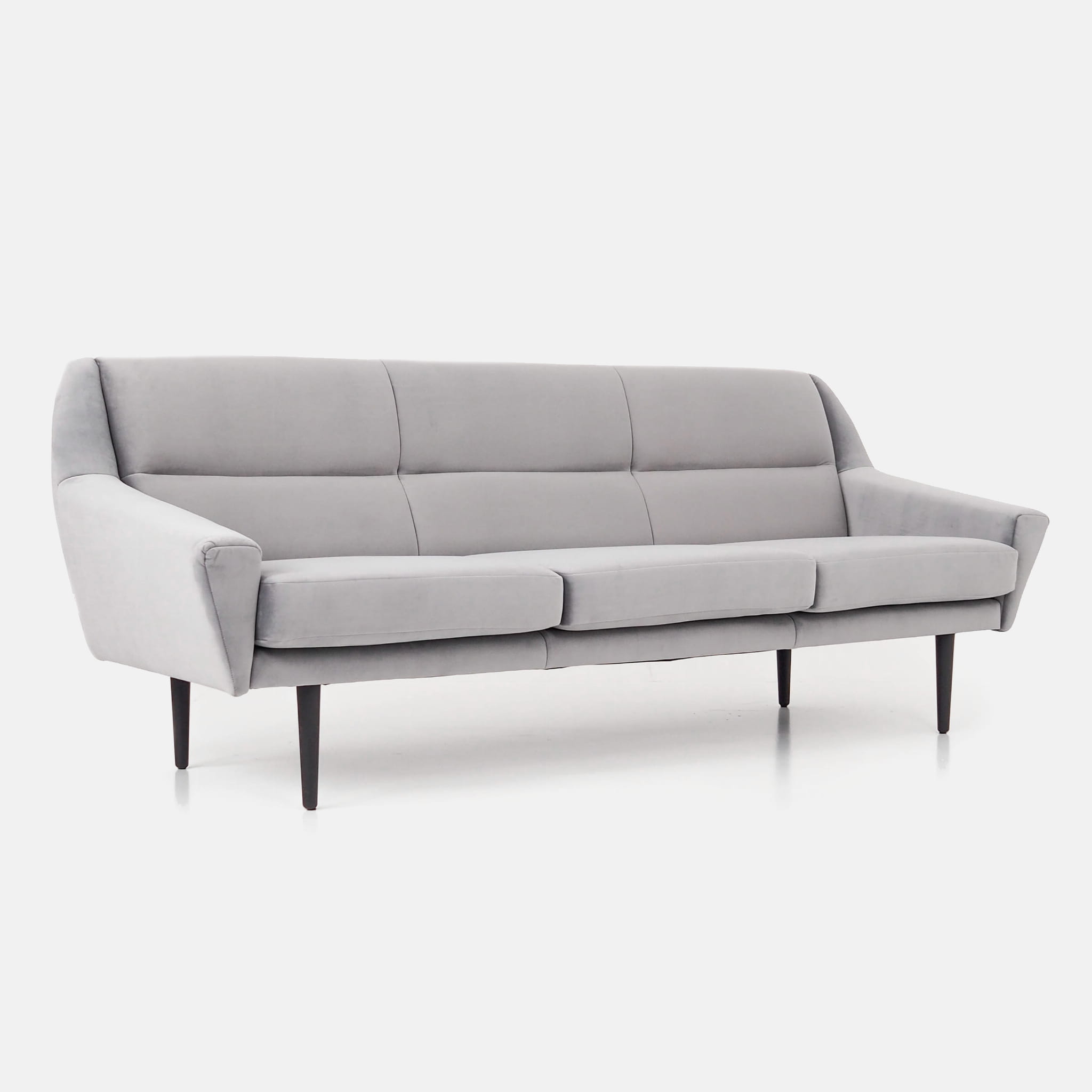 Skagen Sofa 3-Sitzer Velour Silber