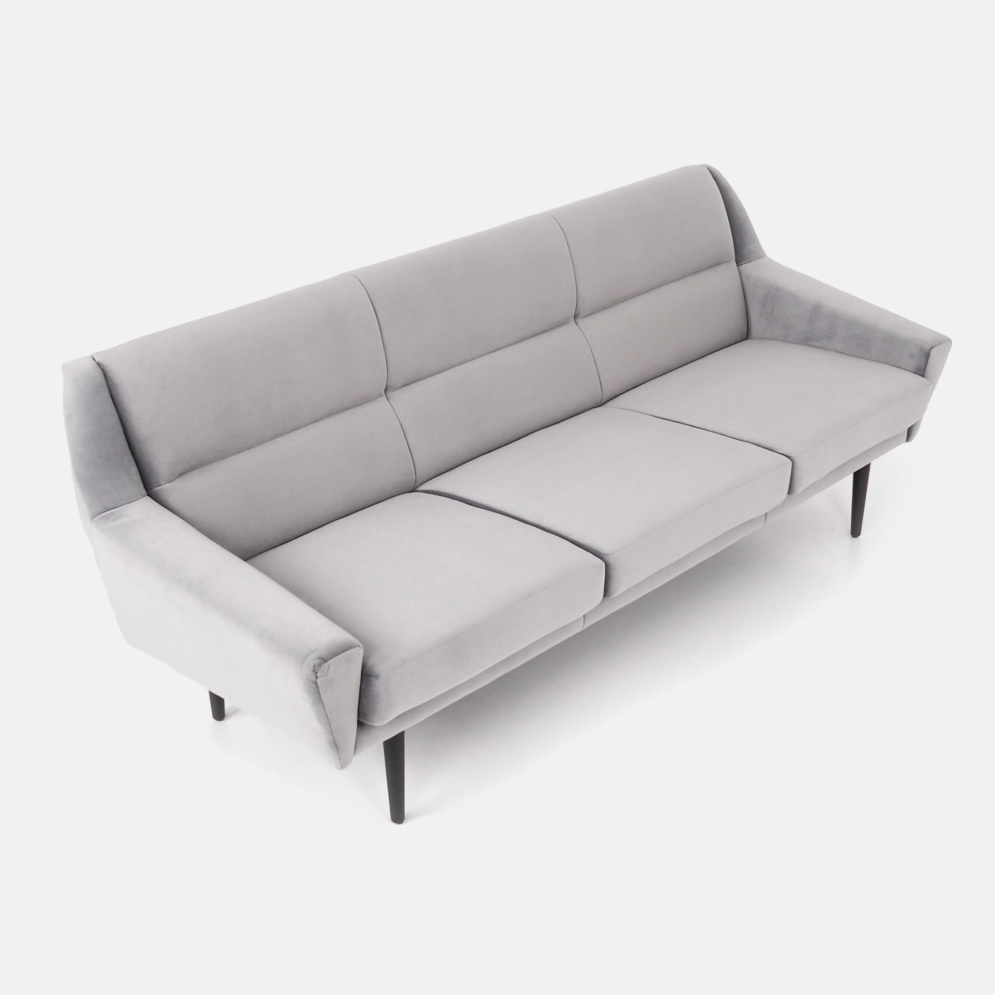 Skagen Sofa 3-Sitzer Velour Silber