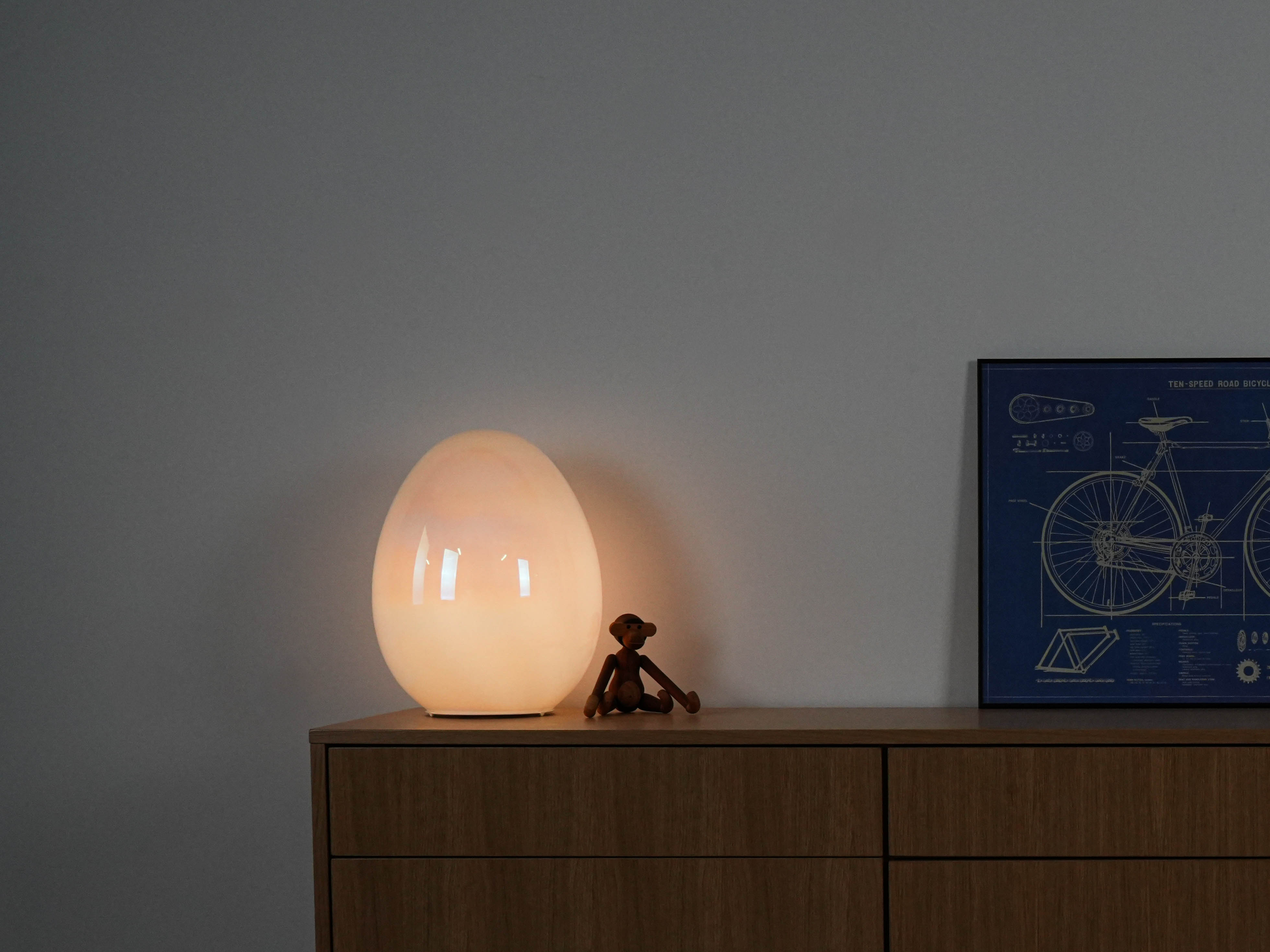 A table lamp glass 1970s