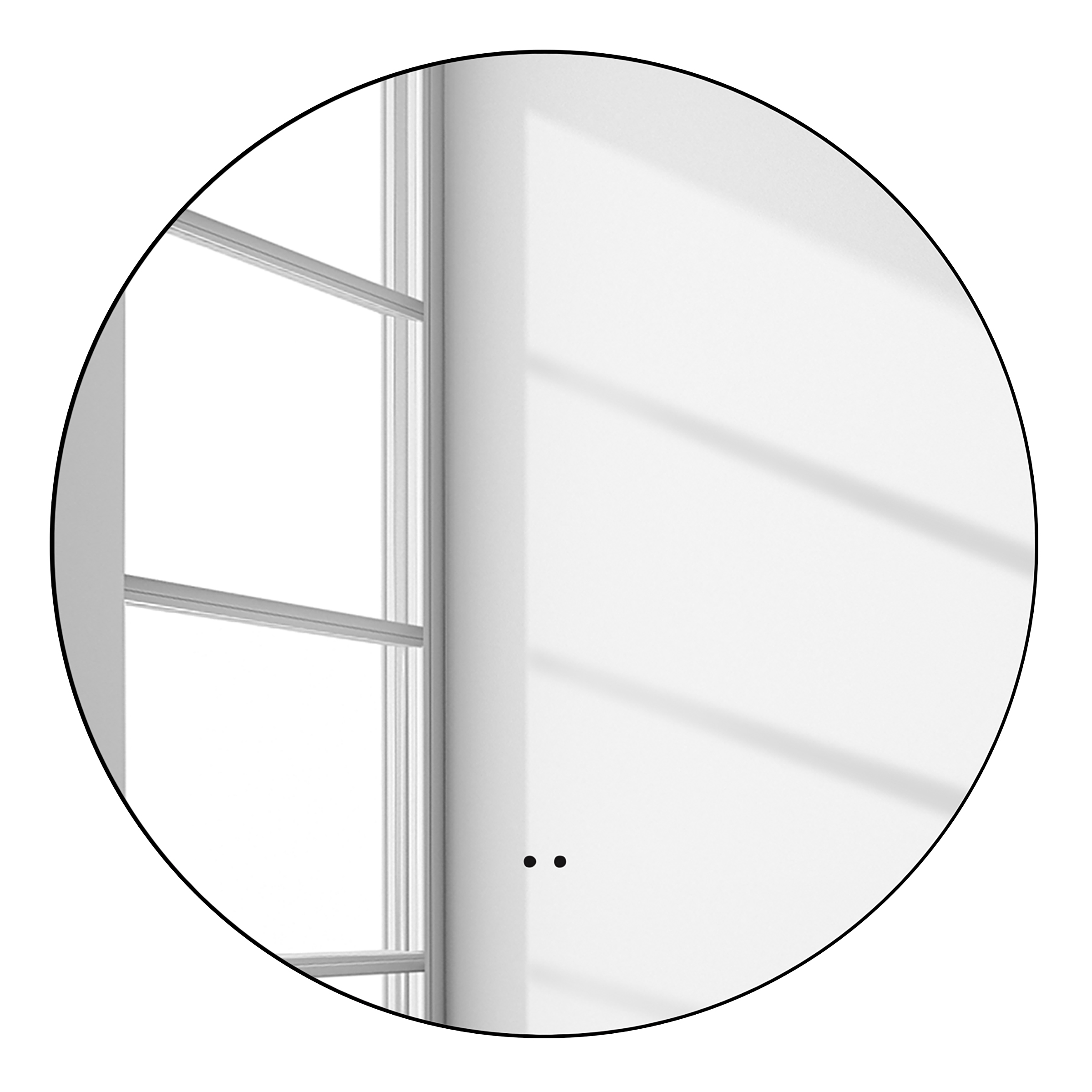 Talos Illuminated Mirror round Black Ø 50 cm