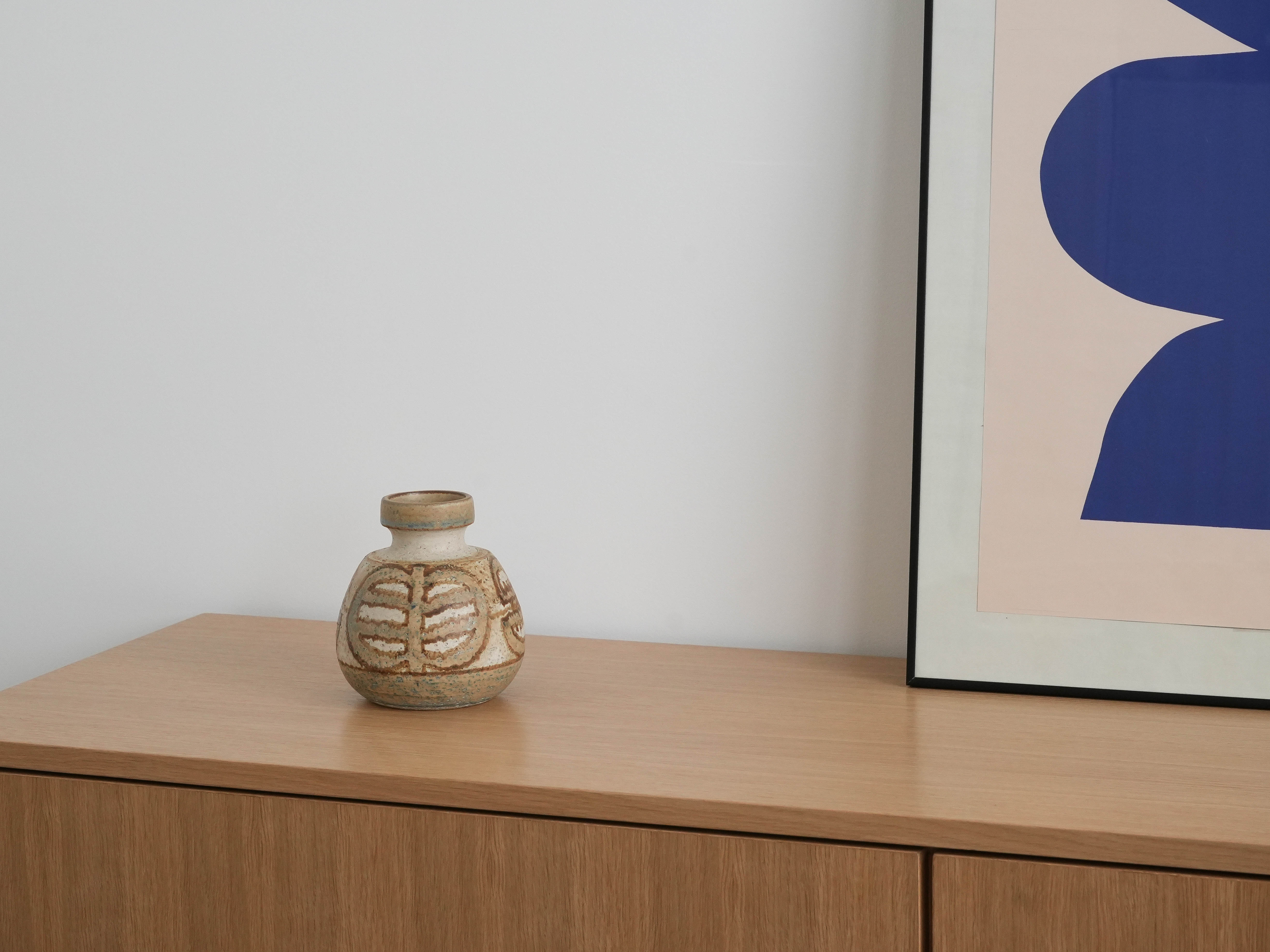 Vase Keramik Braun