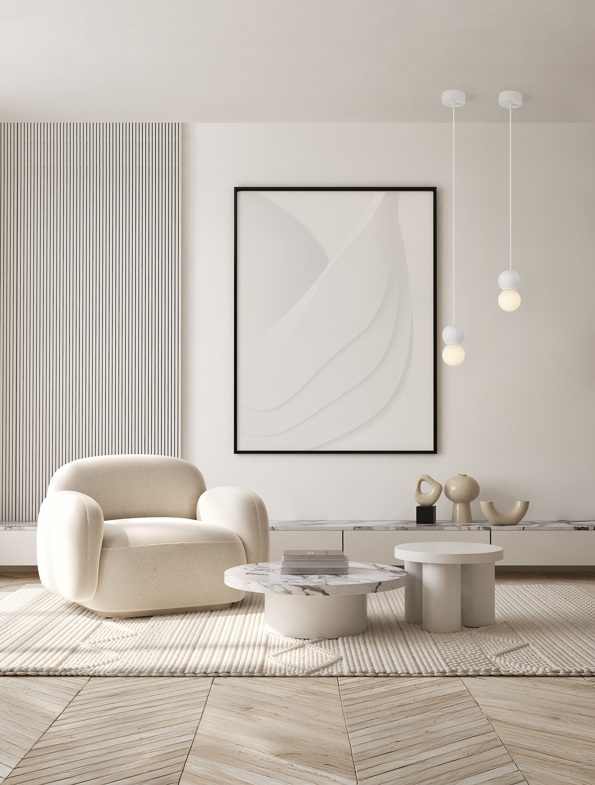 Zero Type A Pendant Light Aluminium Opal Glass White