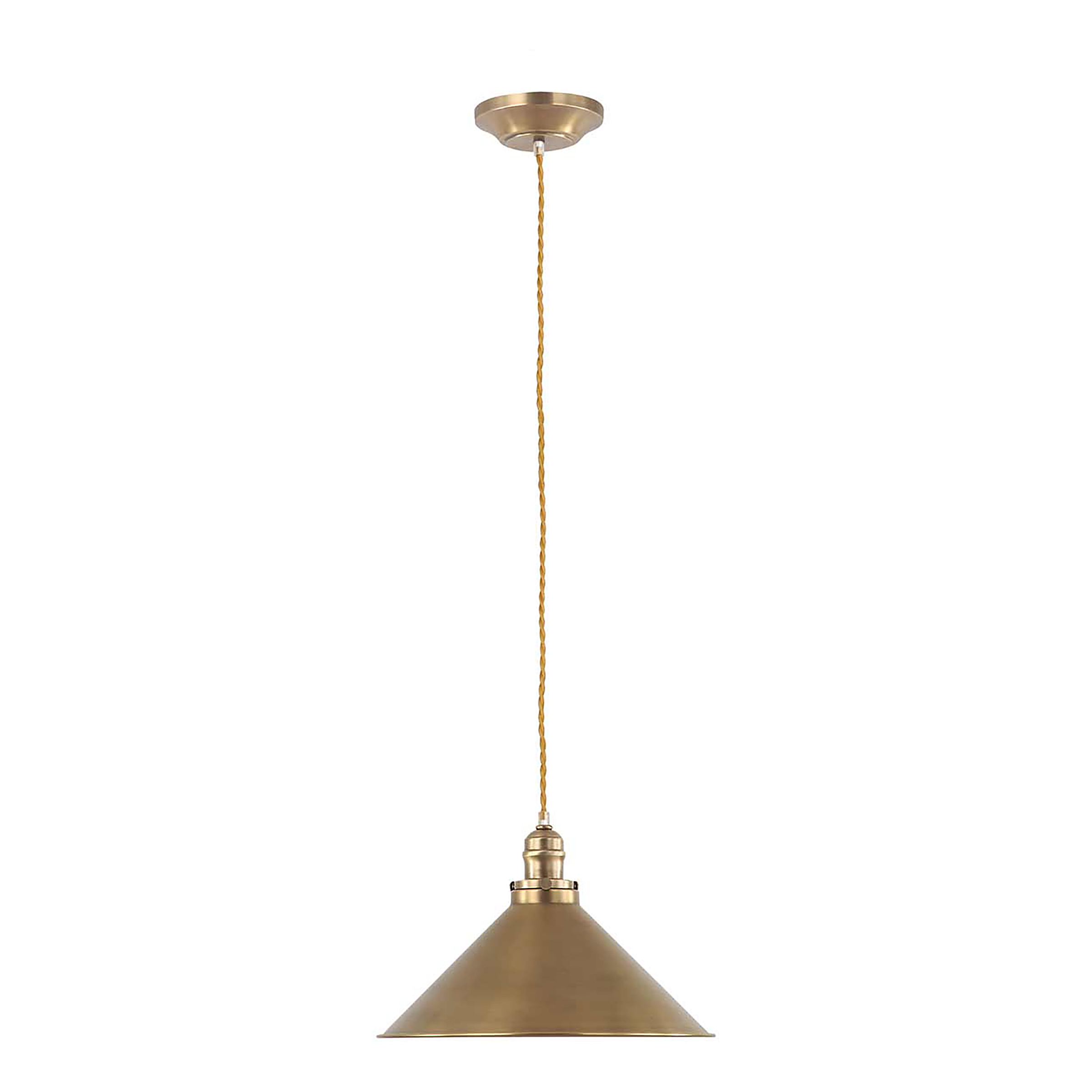 1-Flammig Provence Pendelleuchte Stahl Messing