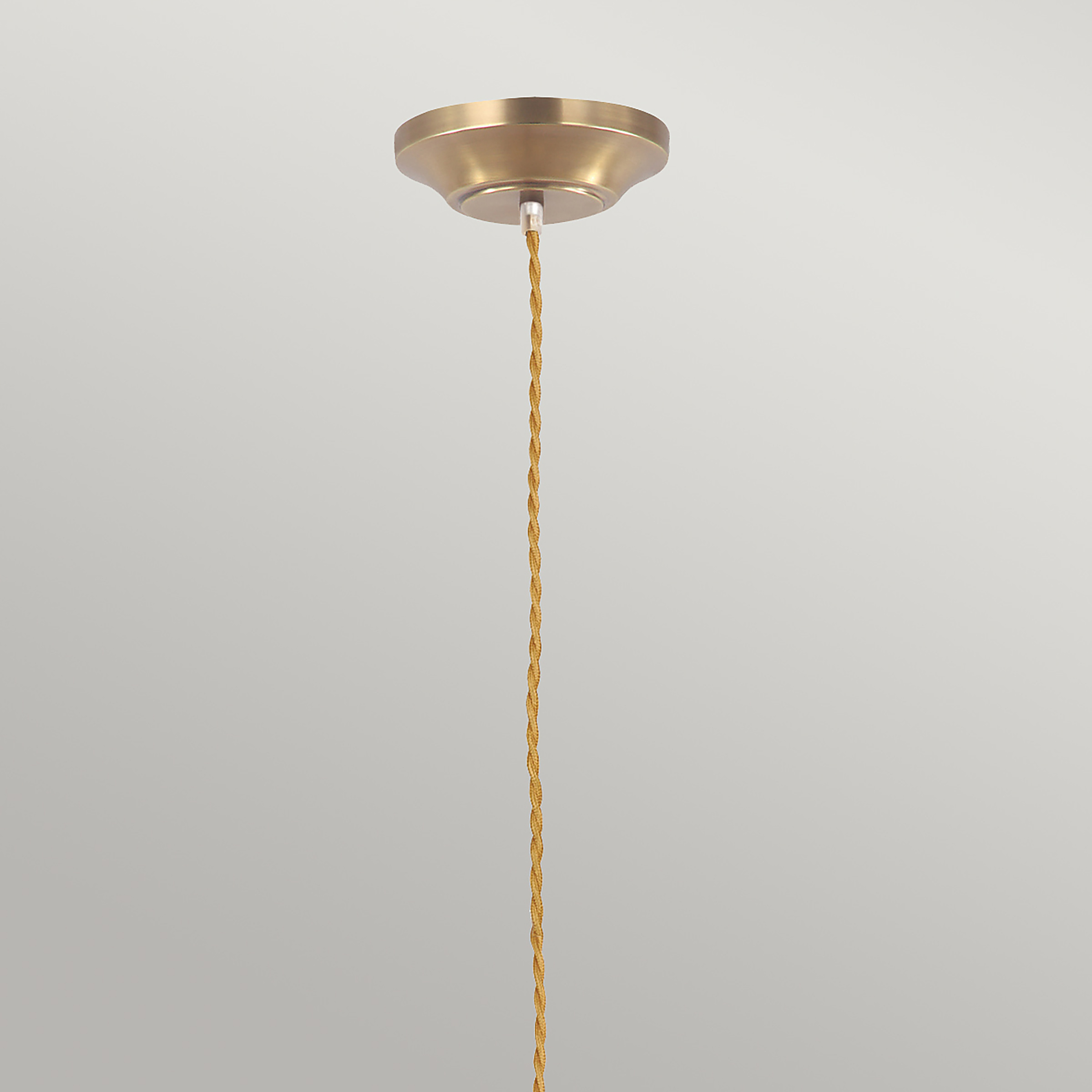 1-Flammig Provence Pendelleuchte Stahl Messing