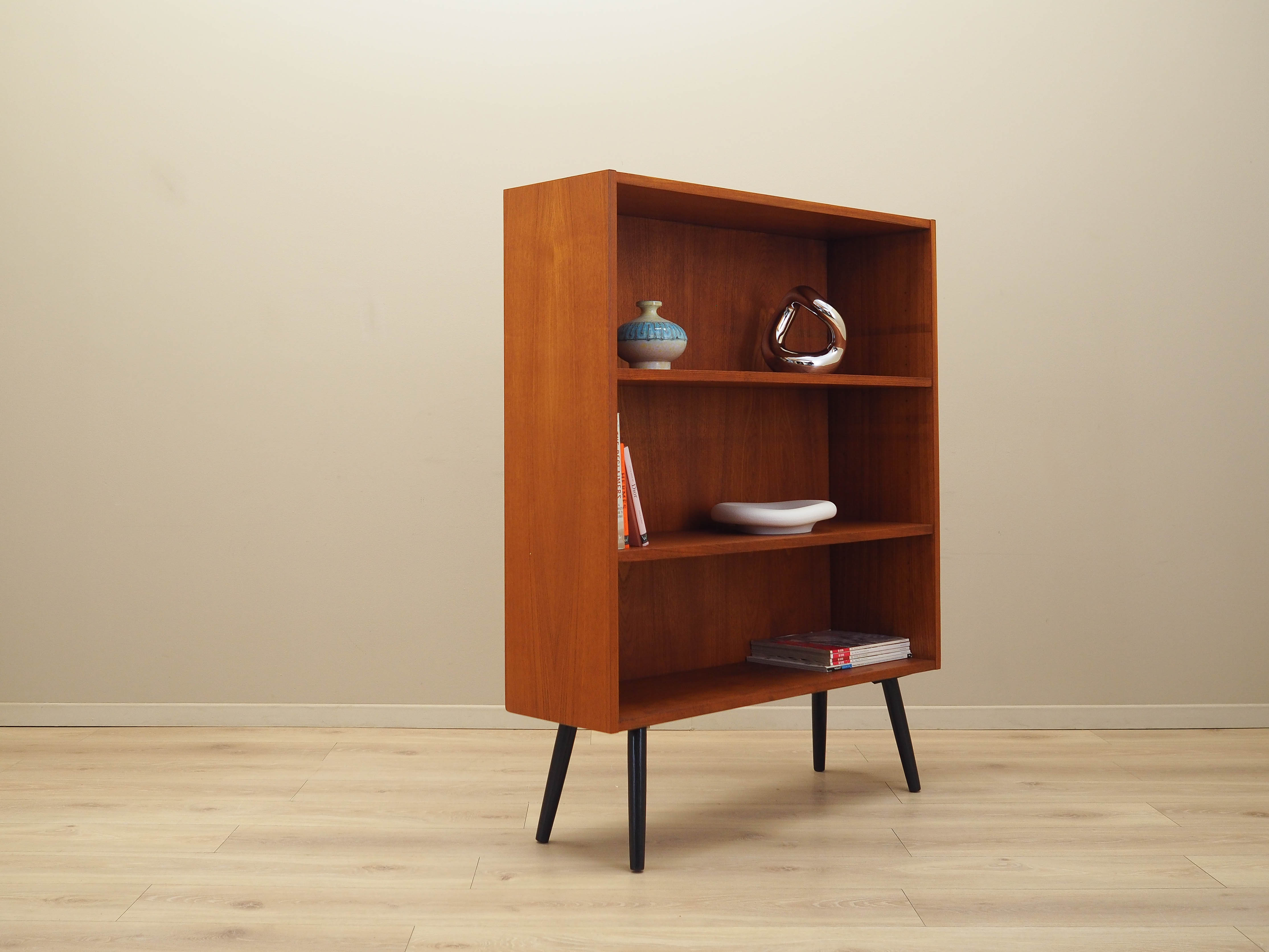 Libreria in teak marrone anni '70