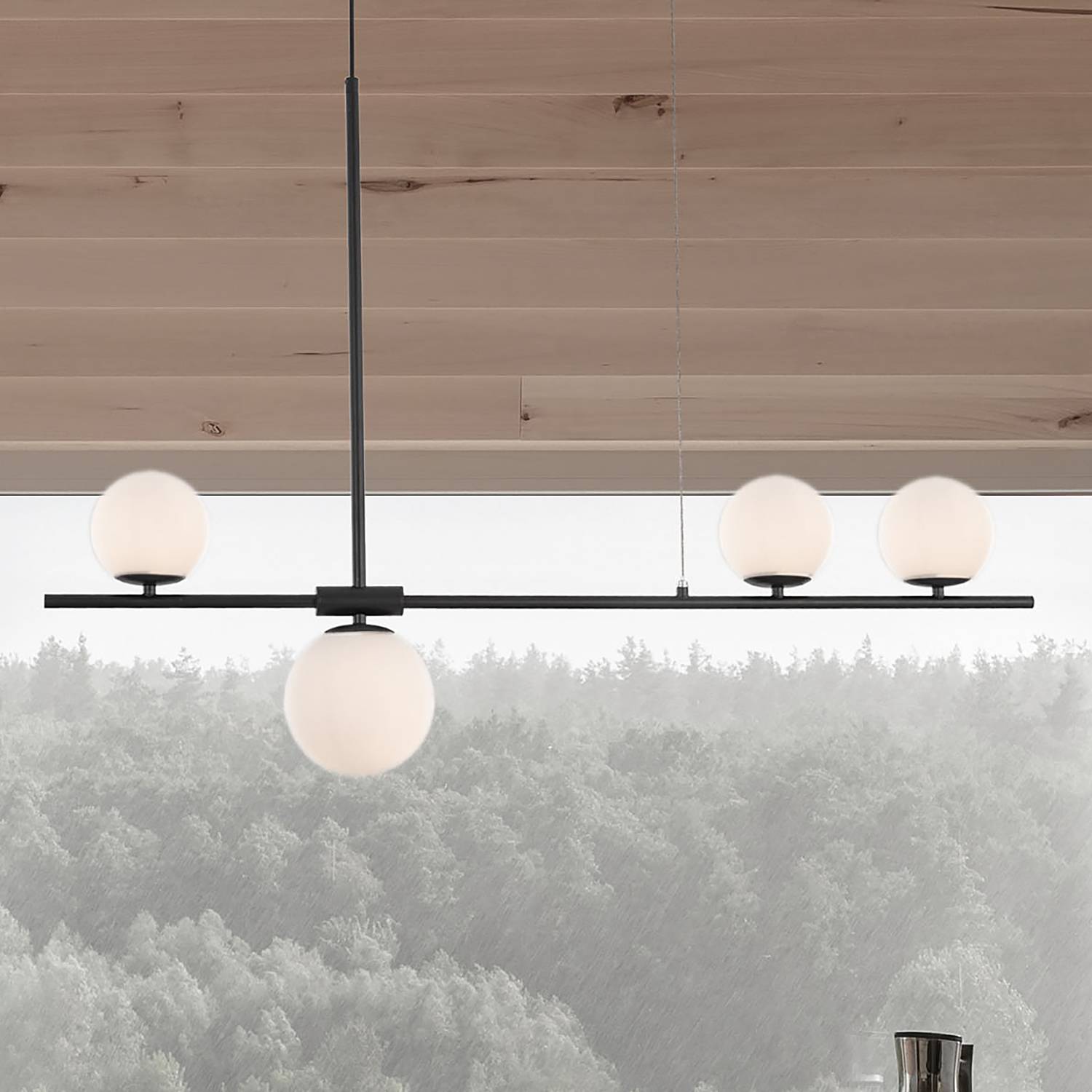 4-Light Impero Type A Pendant Light Aluminium