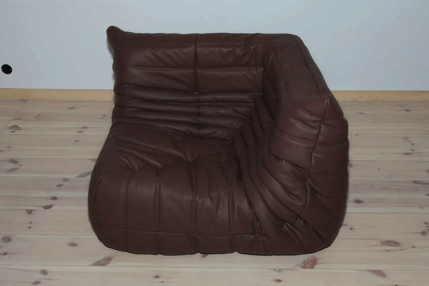 Togo Corner Sofa Madras Leather Brown