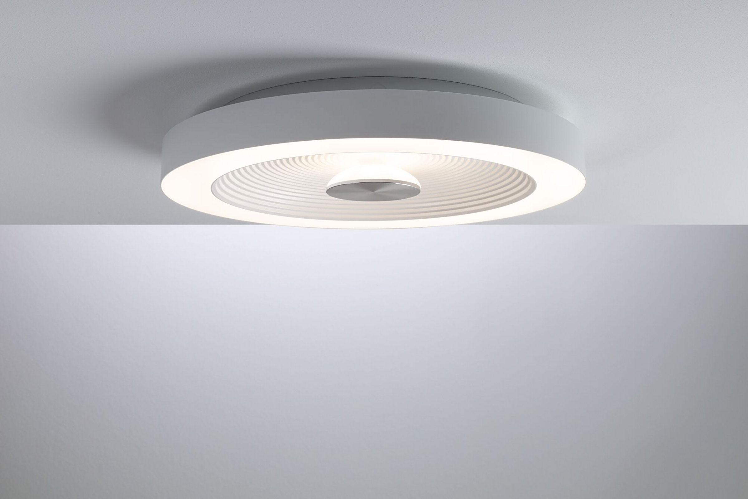 1-Light Volea LED Ceiling Light  White Silver Ø40cm