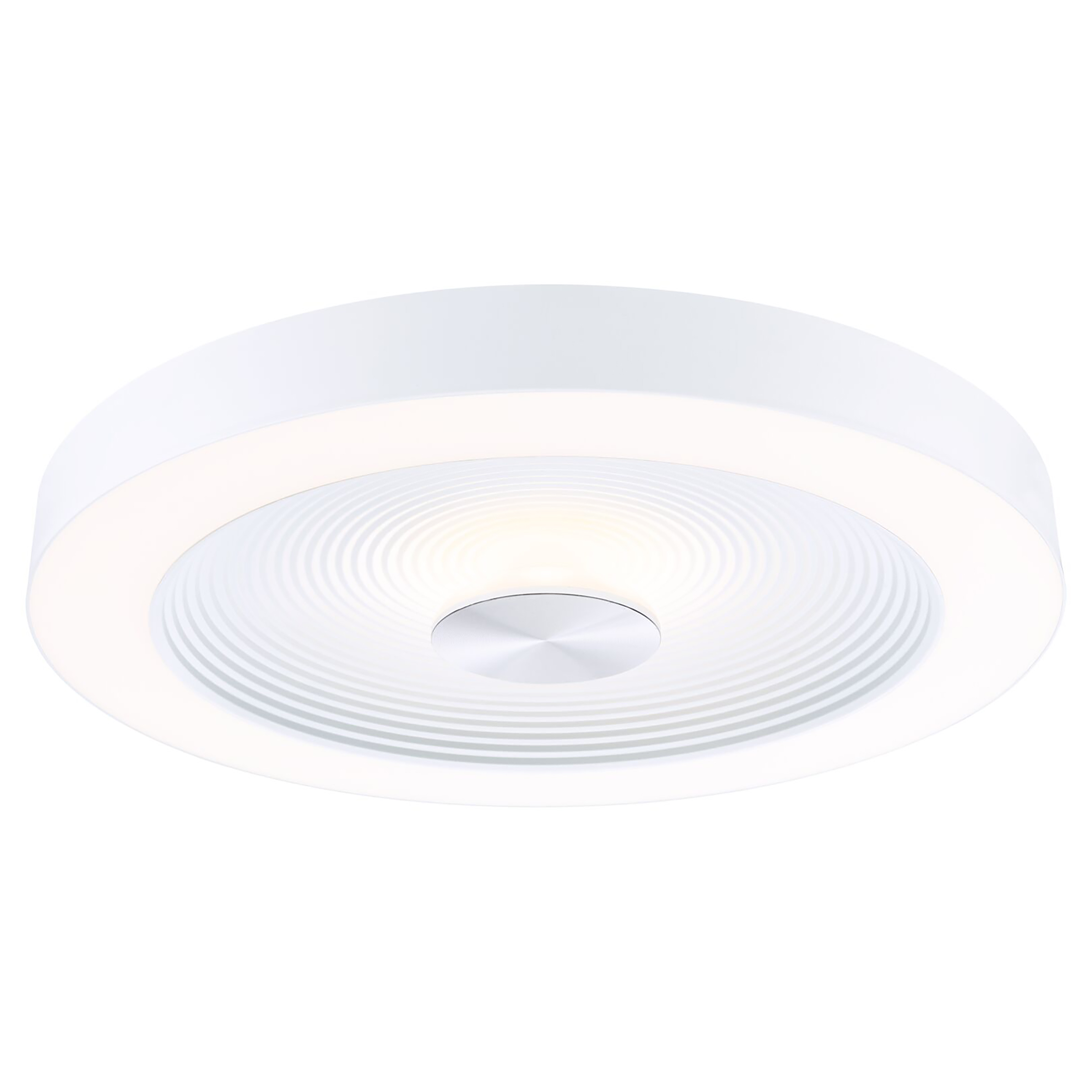 1-Flammig Volea LED-Deckenleuchte  Weiß Silber Ø40cm