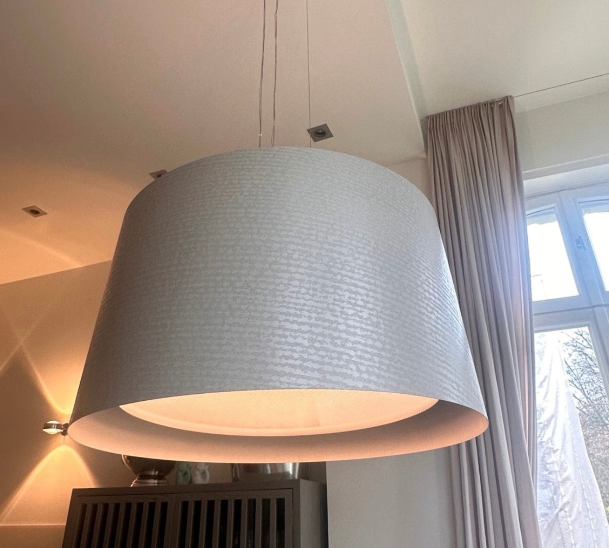 Twice As Twiggy Pendelleuchte Fiberglas Aluminium Beige