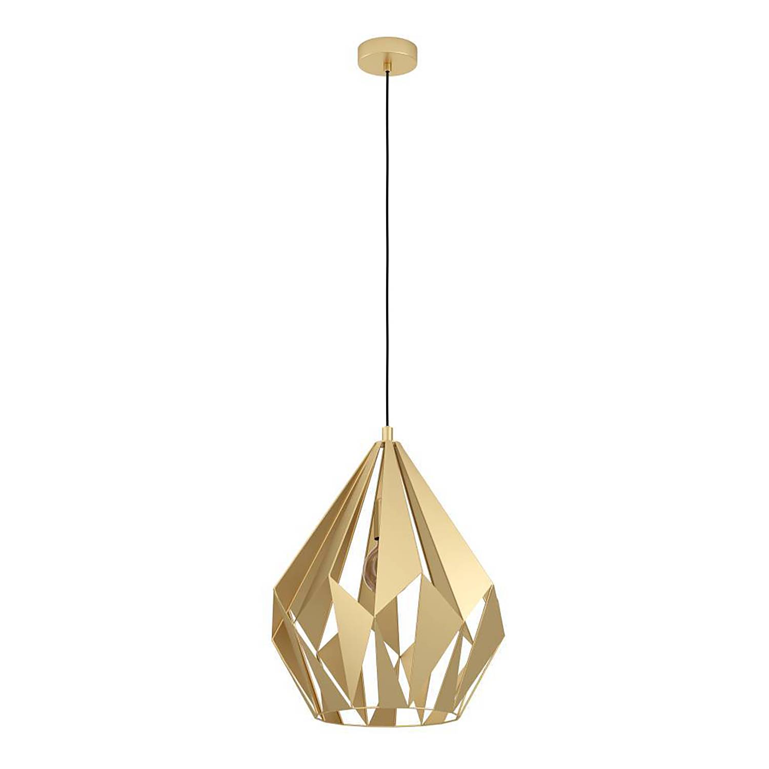 1-Flammig Carlton Pendelleuchte Stahl Gold Ø39cm