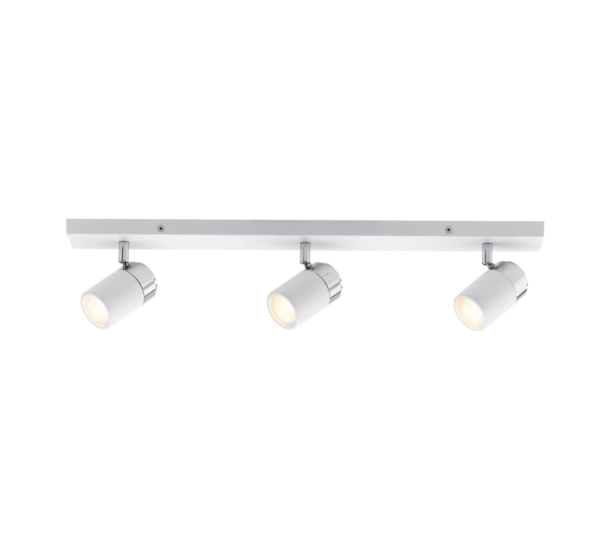 Deckenleuchte 3-flammig Aluminium Weiß