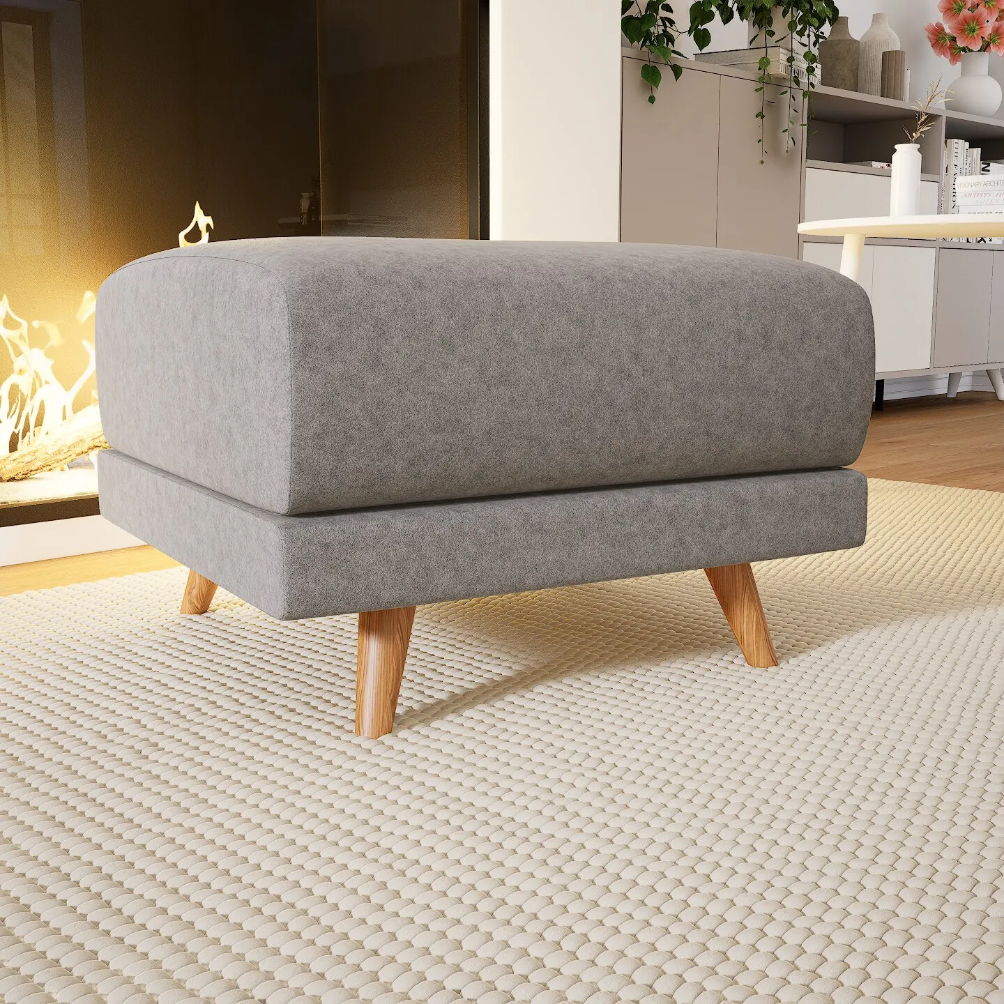 Tyme Hocker Textil Lichtgrau