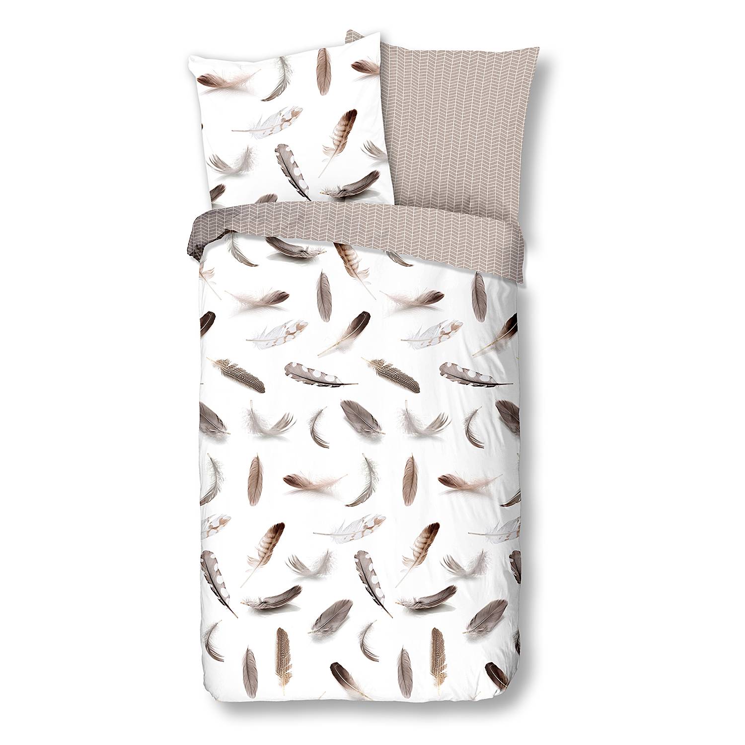 Feathers Bedding Cotton 135x200cm Pillow 80x80cm