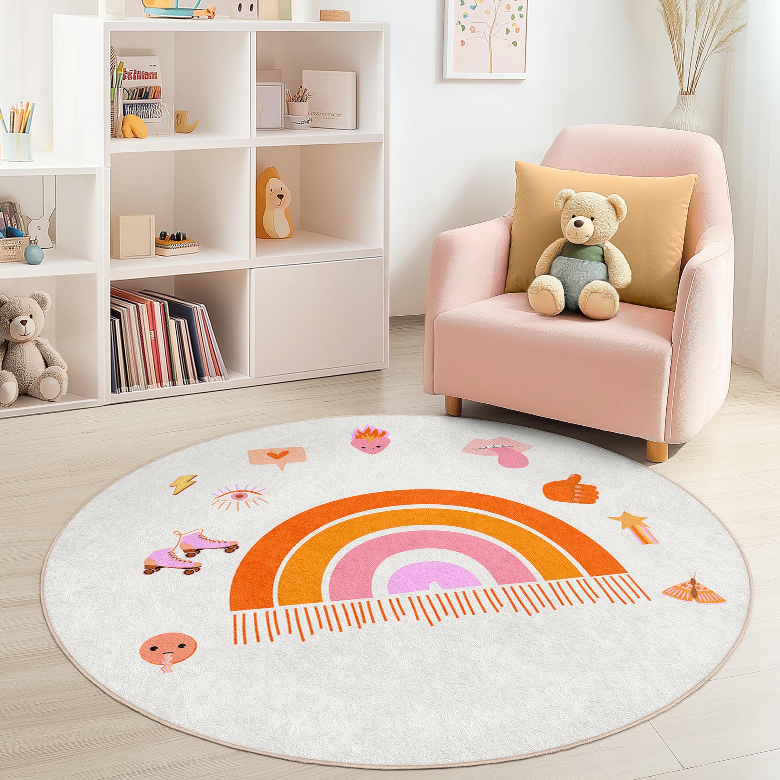 Rainbow Children's Rug Multicolor Ø180cm