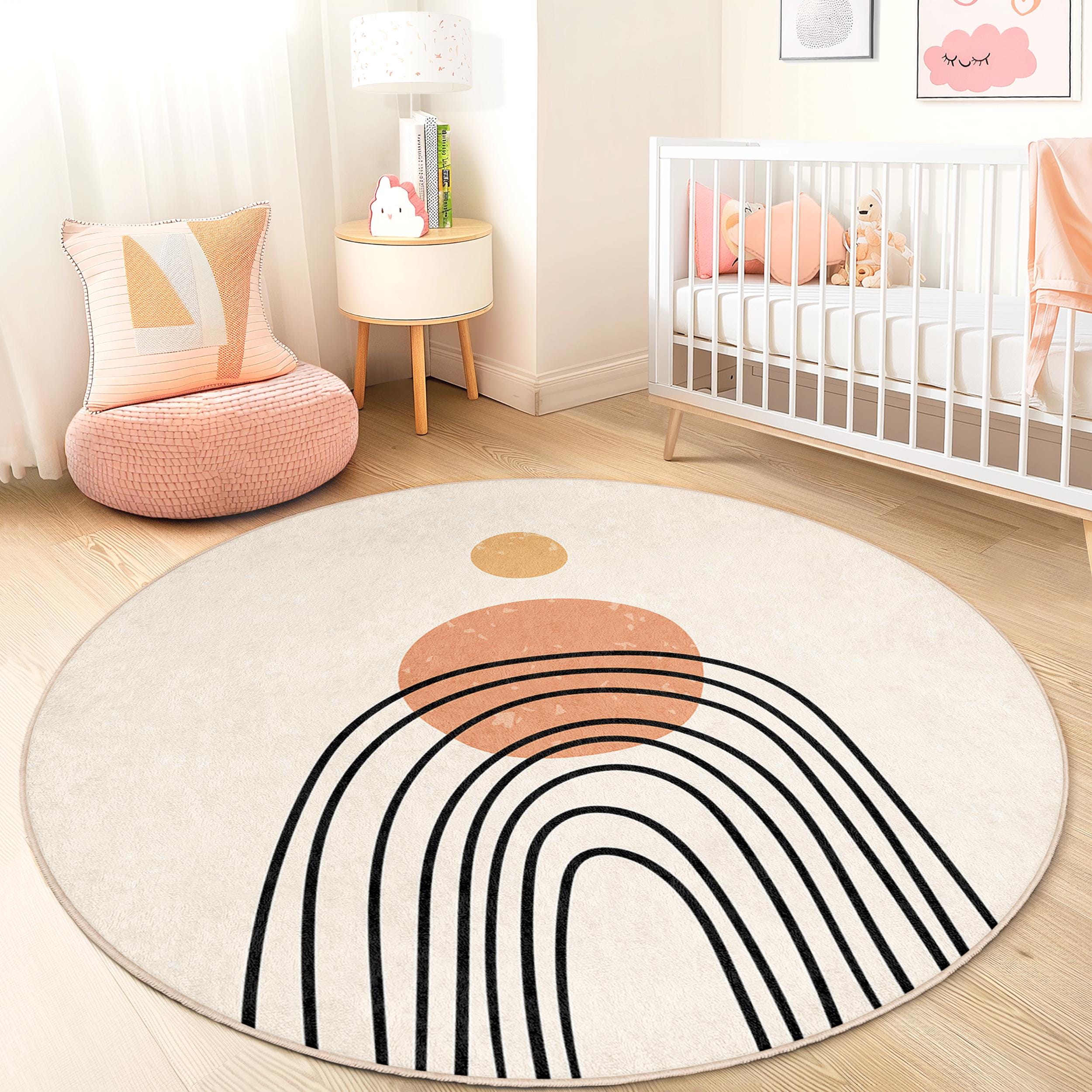 Boho-Bow Children's Rug Multicolored Ø150cm