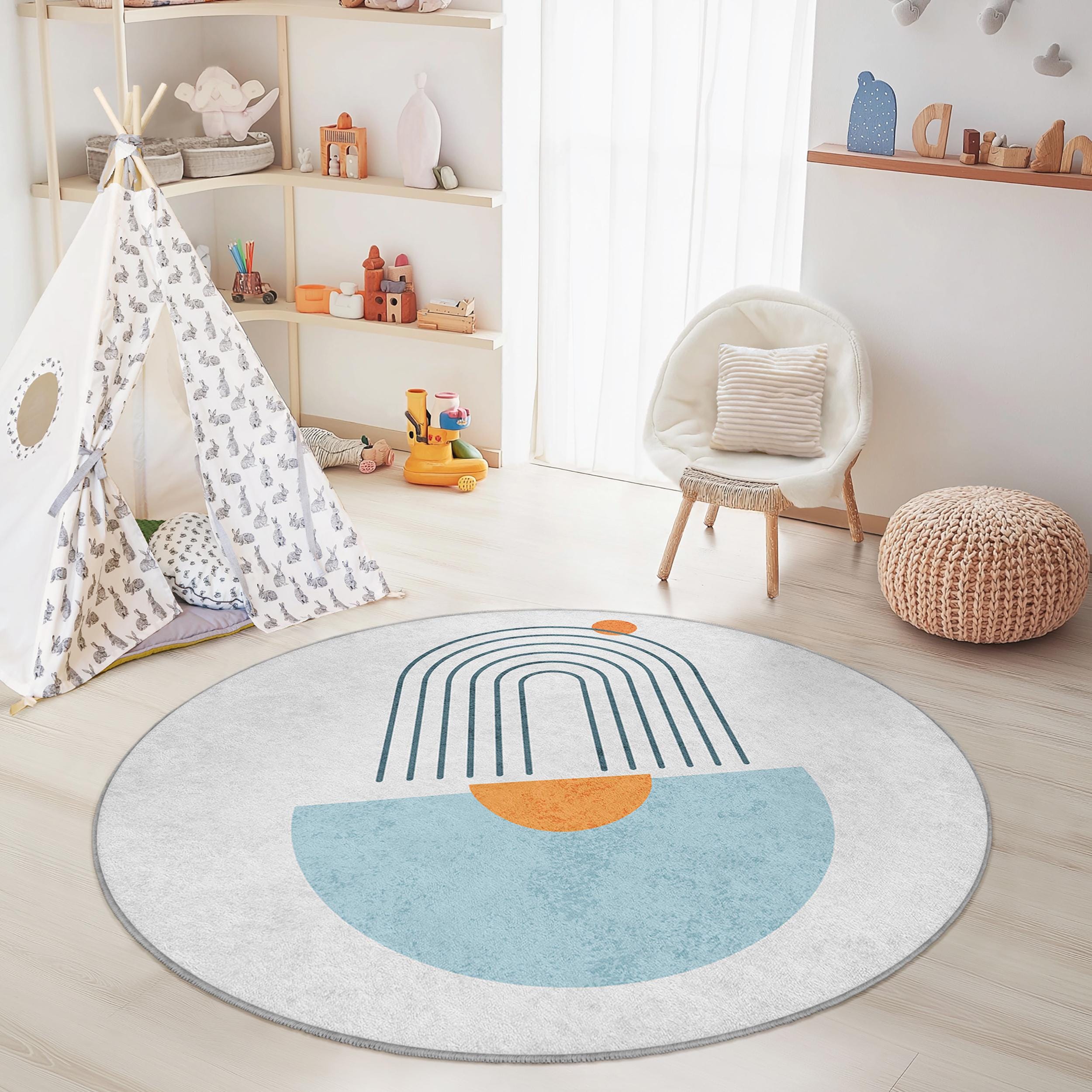 Rainbow Children's Rug Multicolored Ø120cm