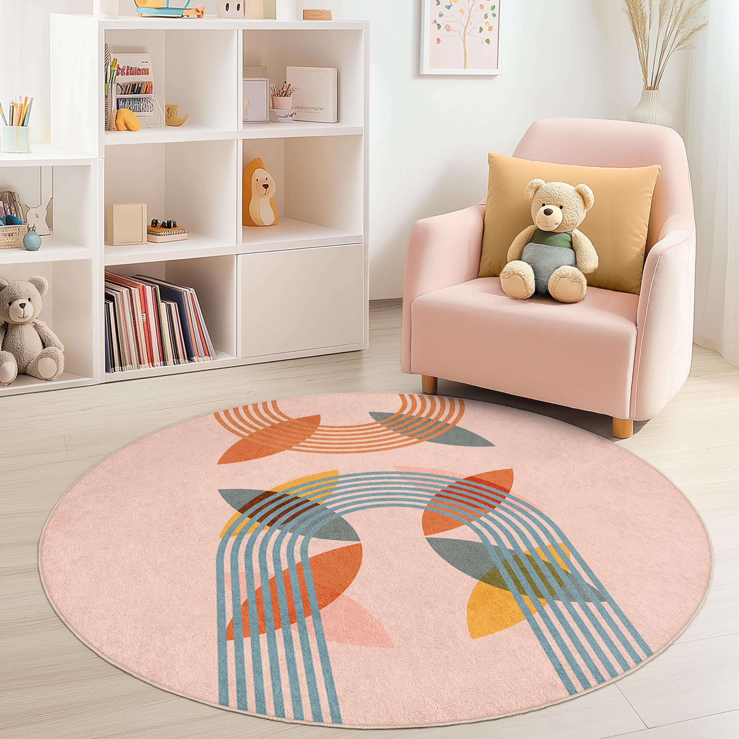 Rainbow Children's Rug Multicolored Ø180cm