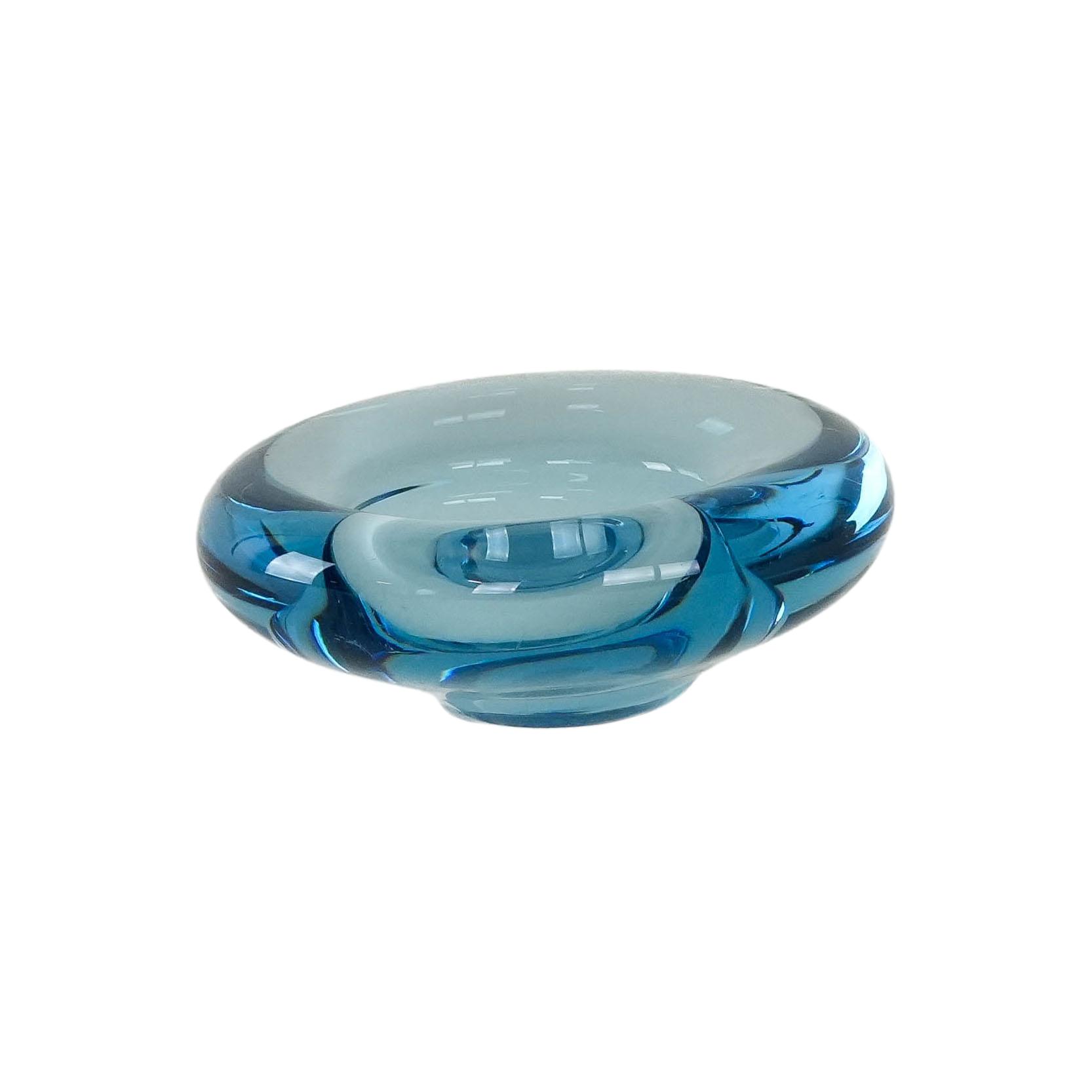 Glass bowl Blue 1960s