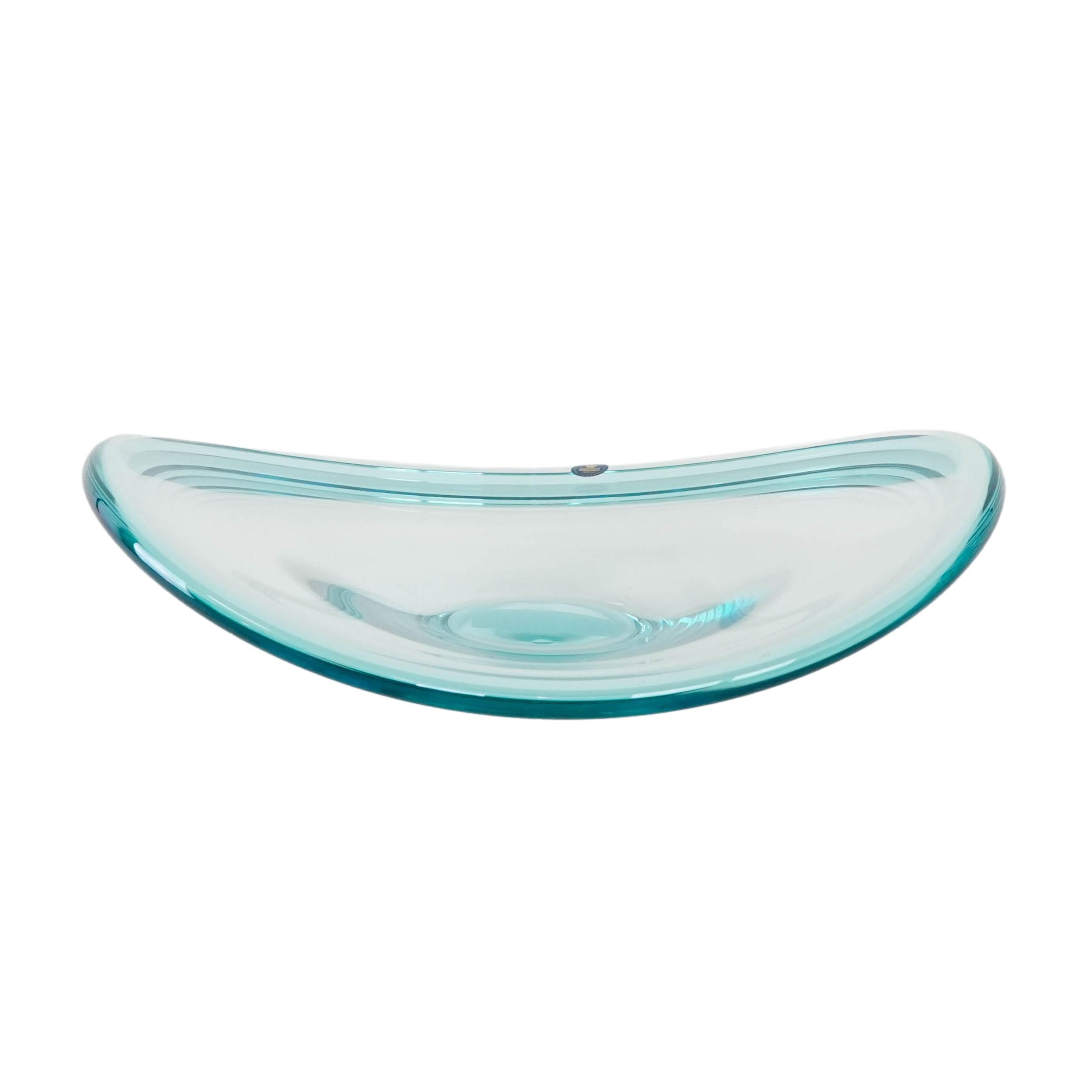 Crystal plate Turquoise Transparent 1960s