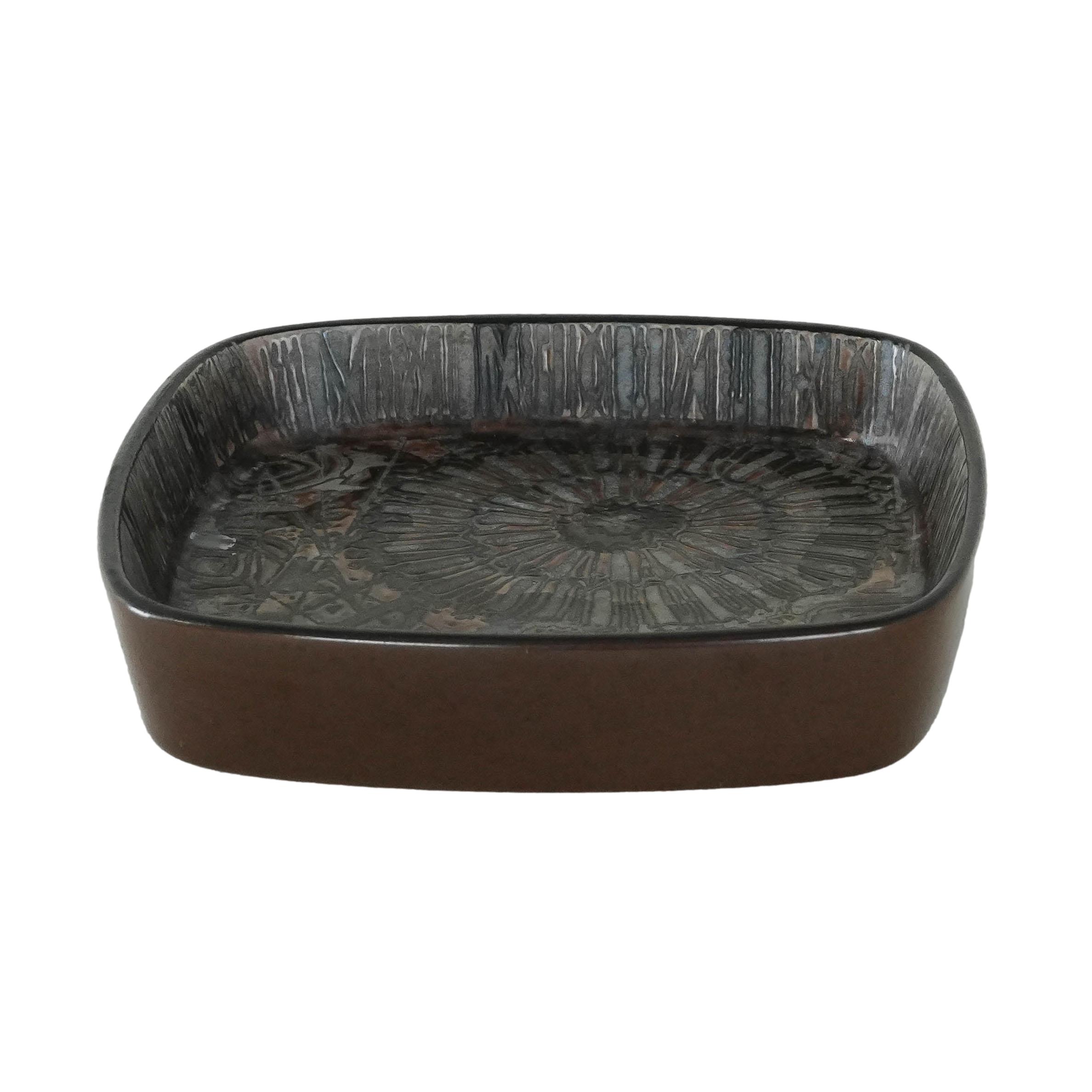 Read Ceramic bowl Brown 1970s