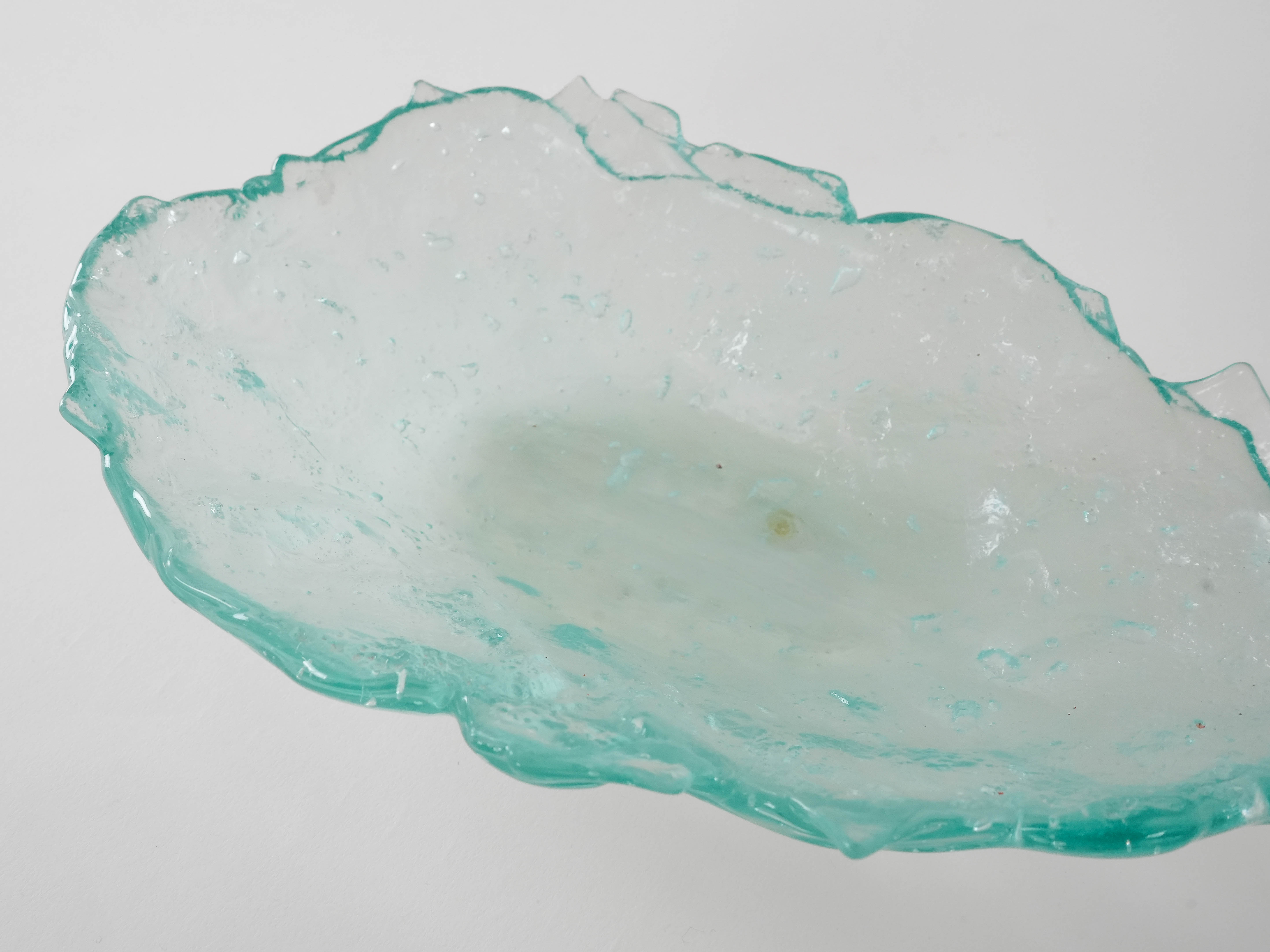 Glasschale Grün Transparent 1970er Jahre