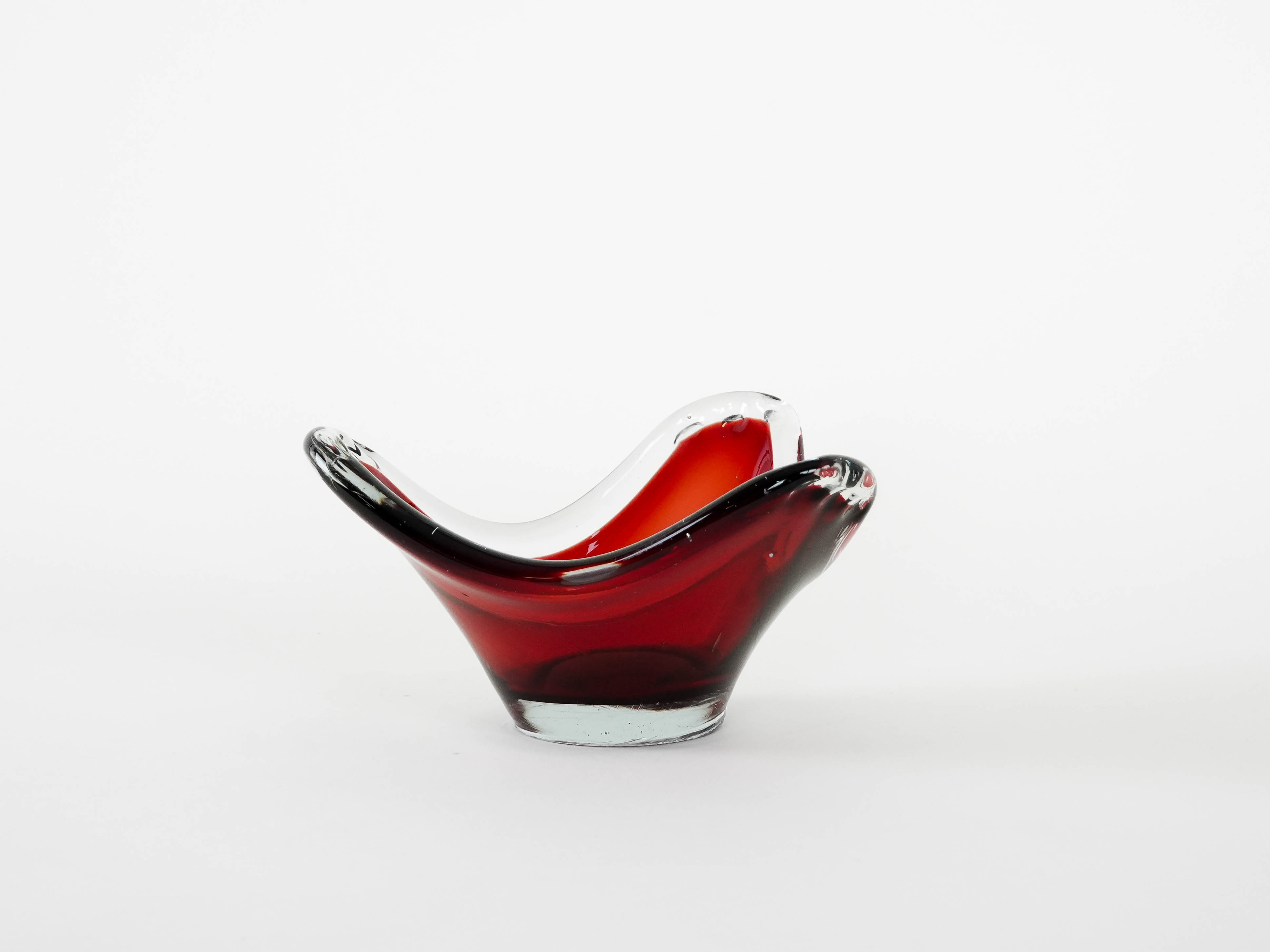Rubinplatte Murano-Glas 1960er Jahre