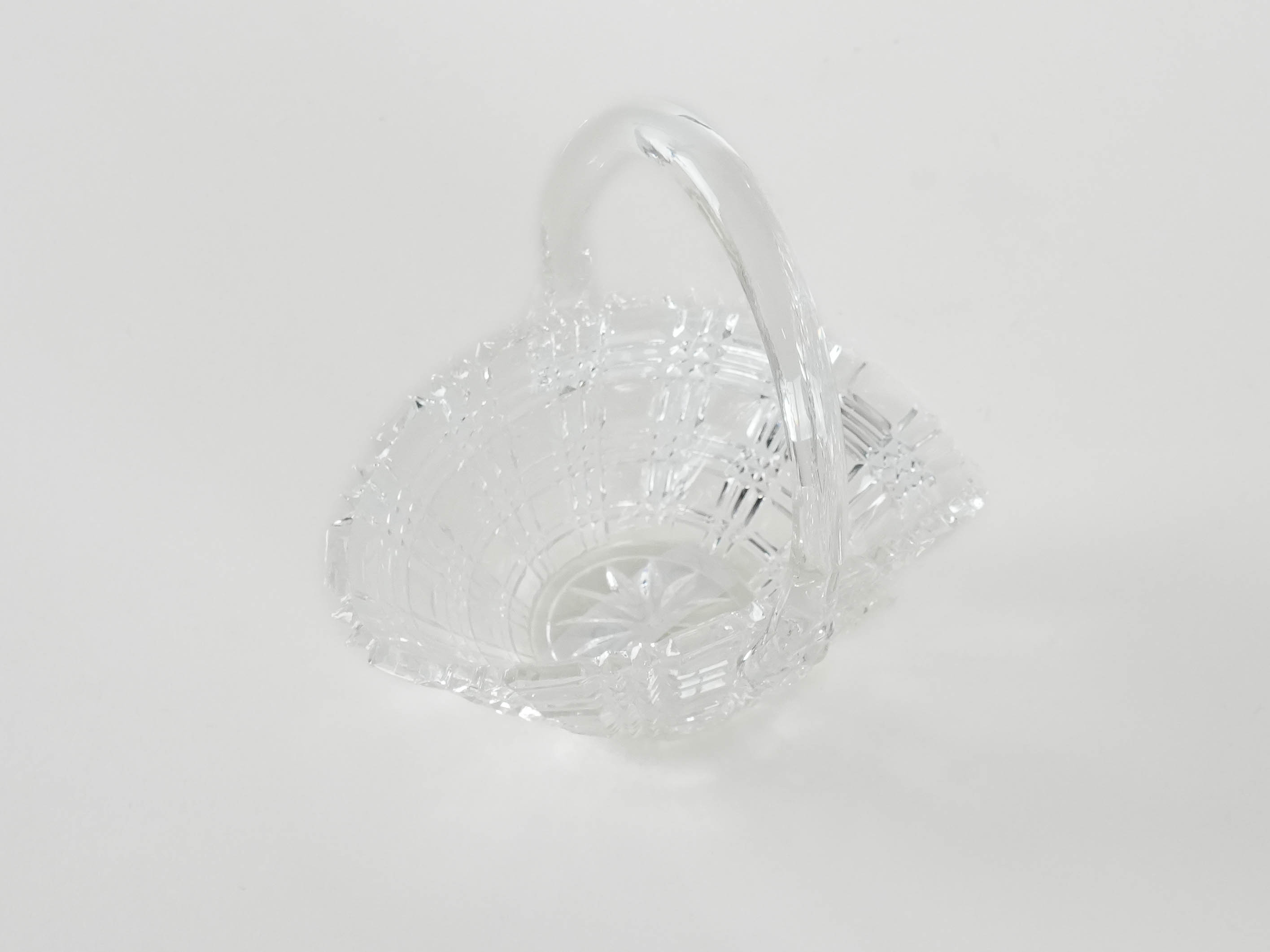 Korb Zuckerschale Transparent 1970er Jahre